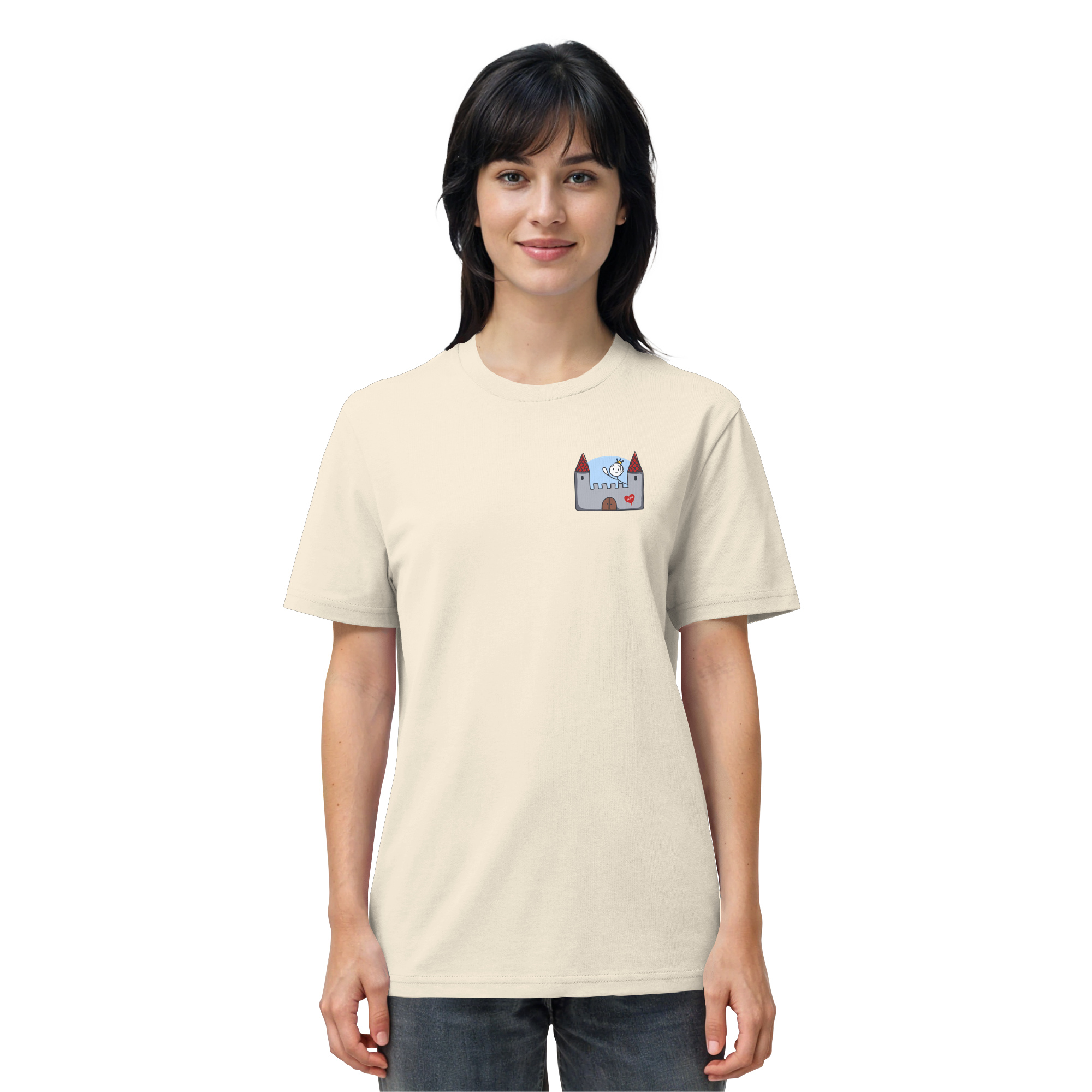 Seelenmännchen "Schloss Edition" Brustprint (hell) - Organic Shirt