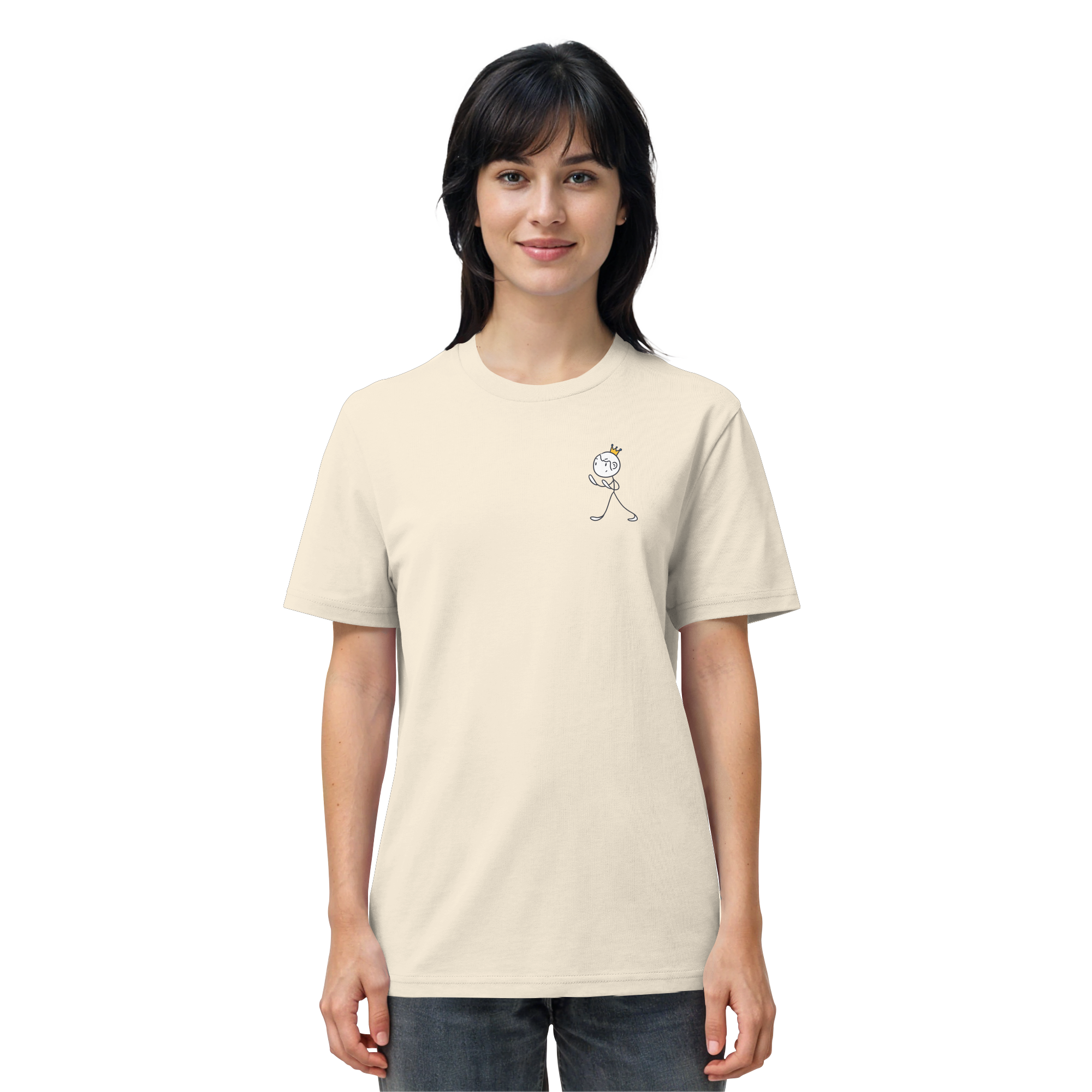 Seelenmännchen "Selbstverteidigung Edition" Brustprint (hell) - Organic Shirt
