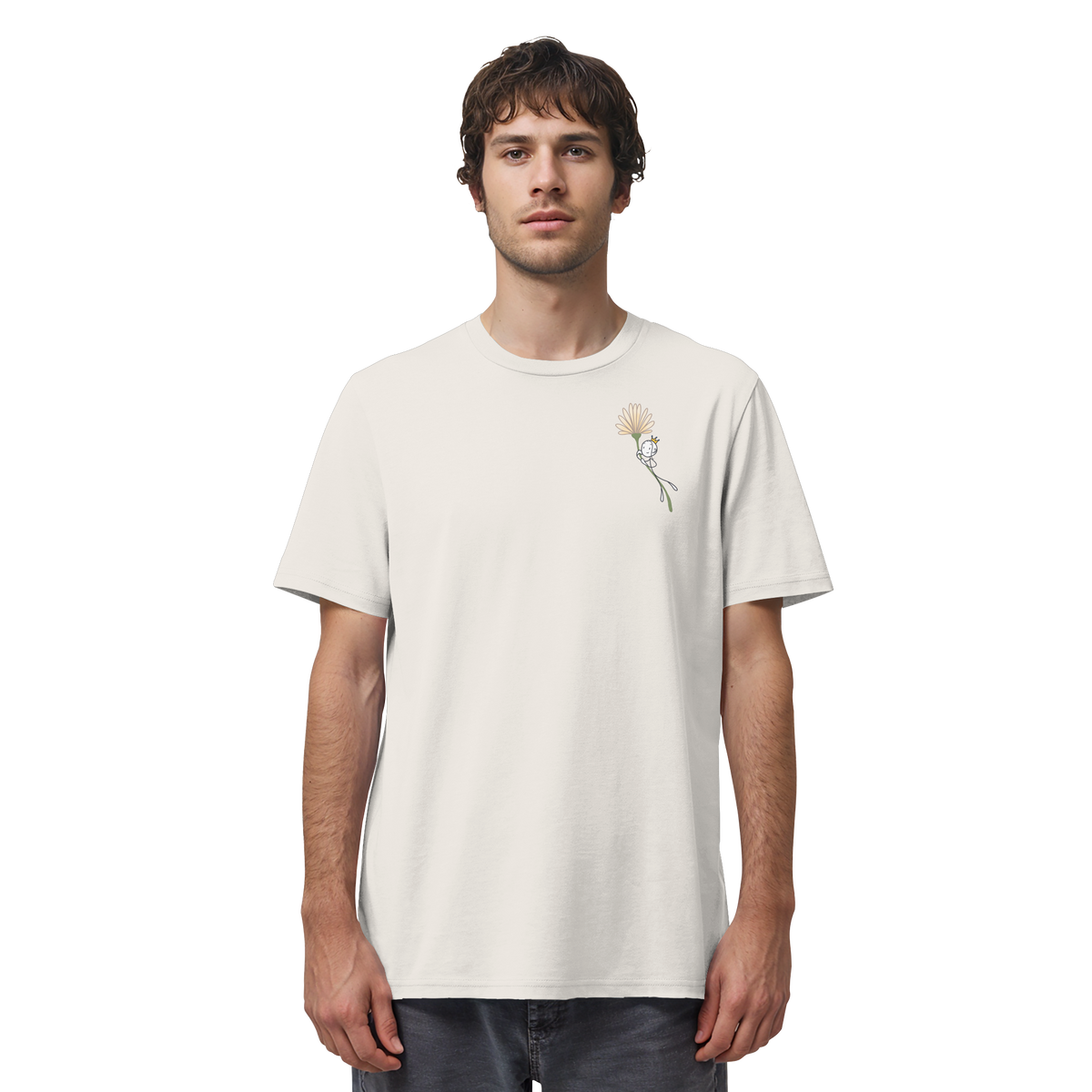 Seelenmännchen "Blumenfliegen Edition" (hell) - Organic Shirt