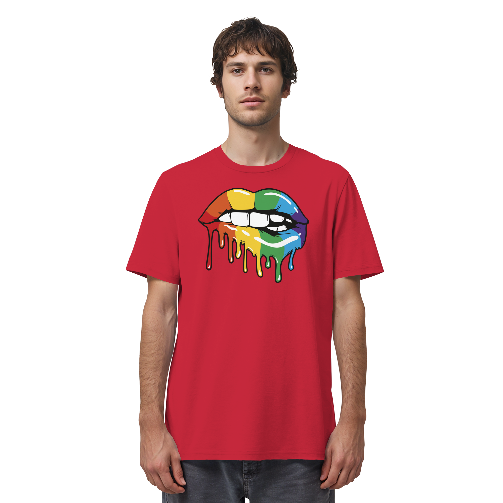 Regenbogen Lippen - Organic Shirt