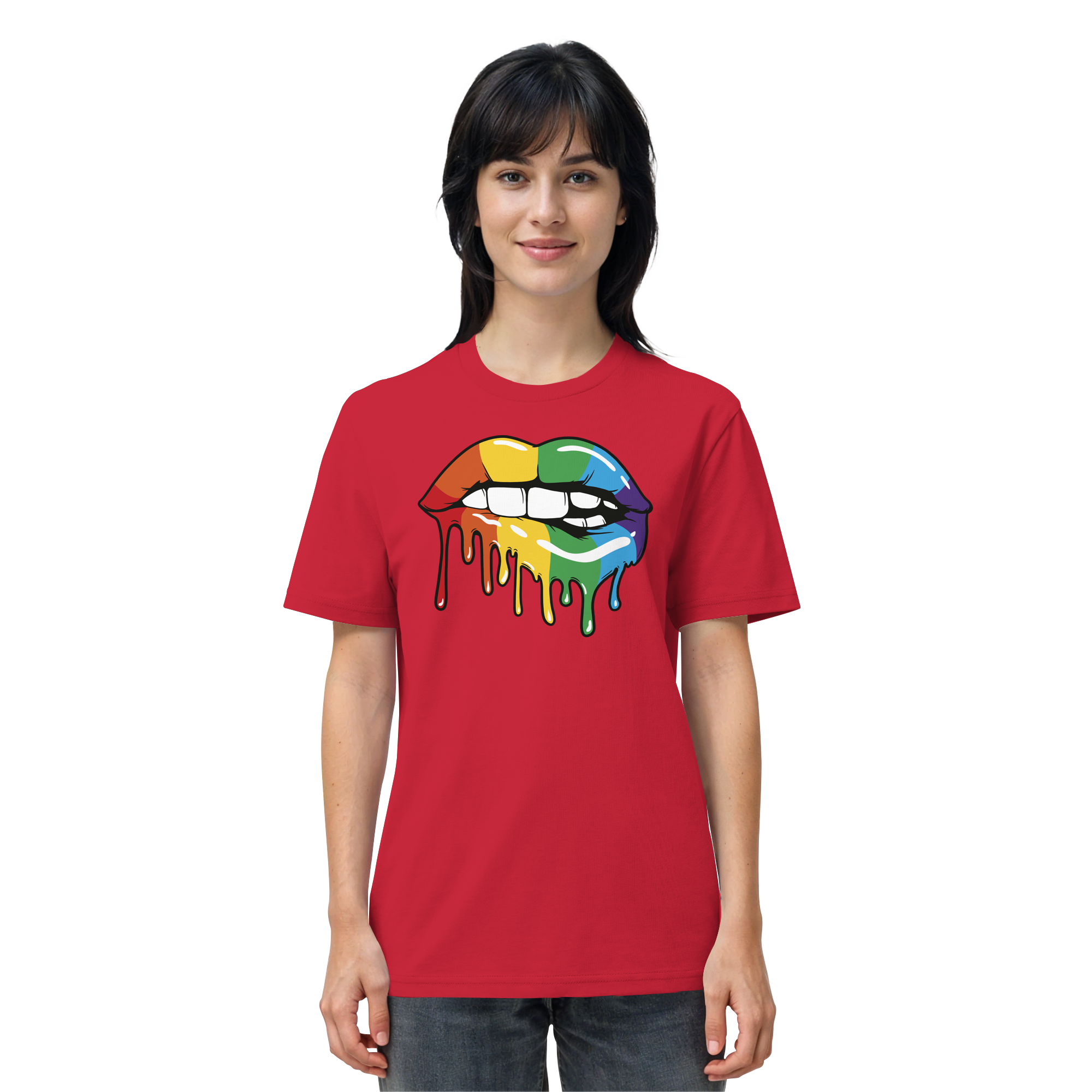 Regenbogen Lippen - Organic Shirt