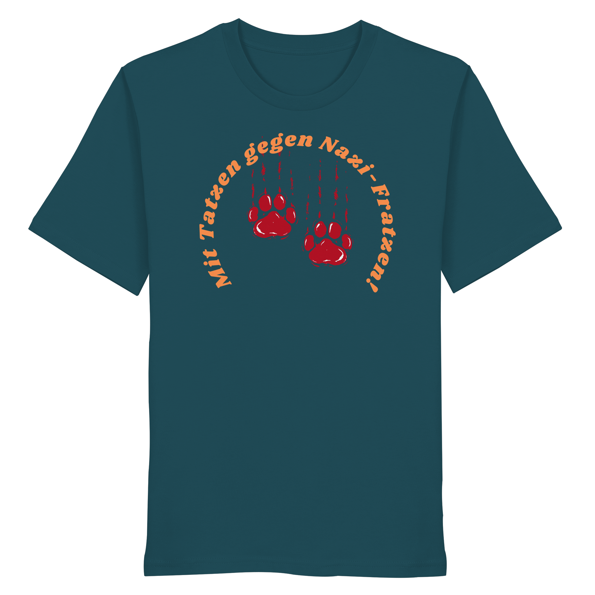 Mit Tatzen gegen Nazi Fratzen - Organic Shirt