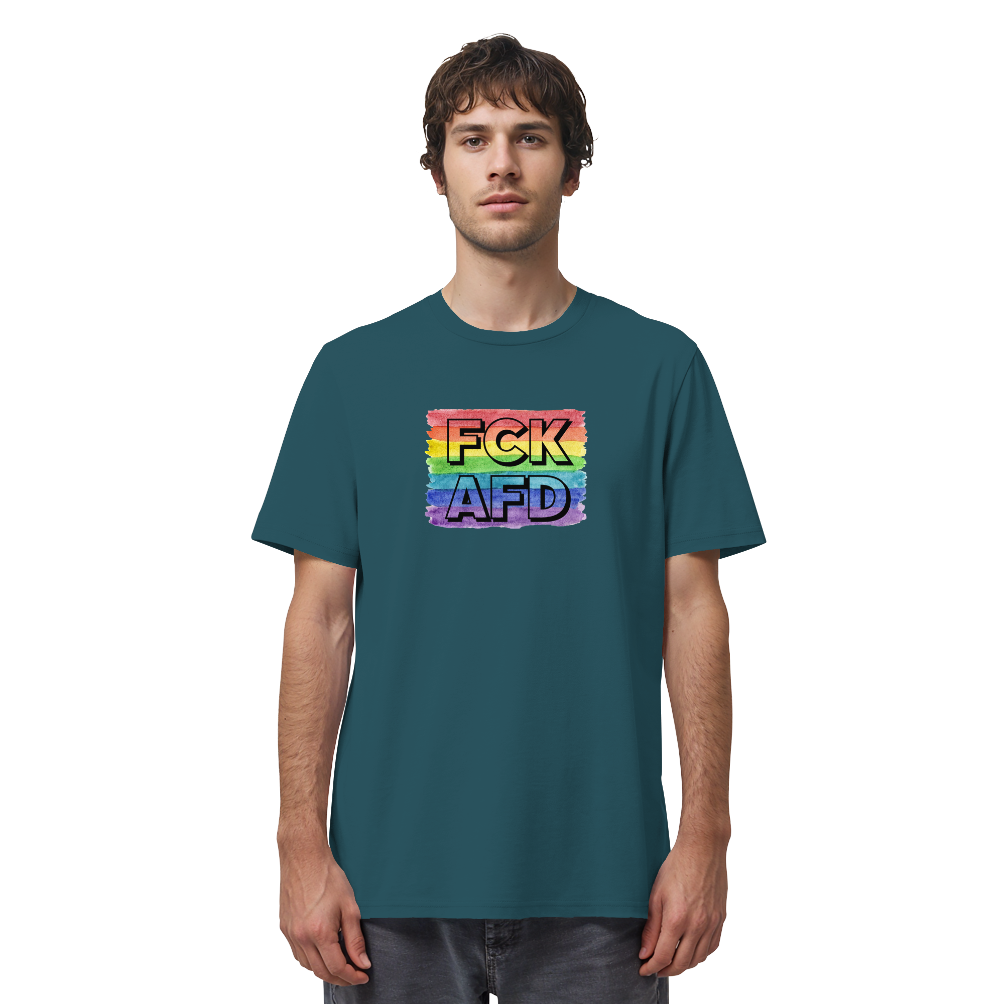 FCK AFD "Rainbow Resistance Edition" - Organic Shirt