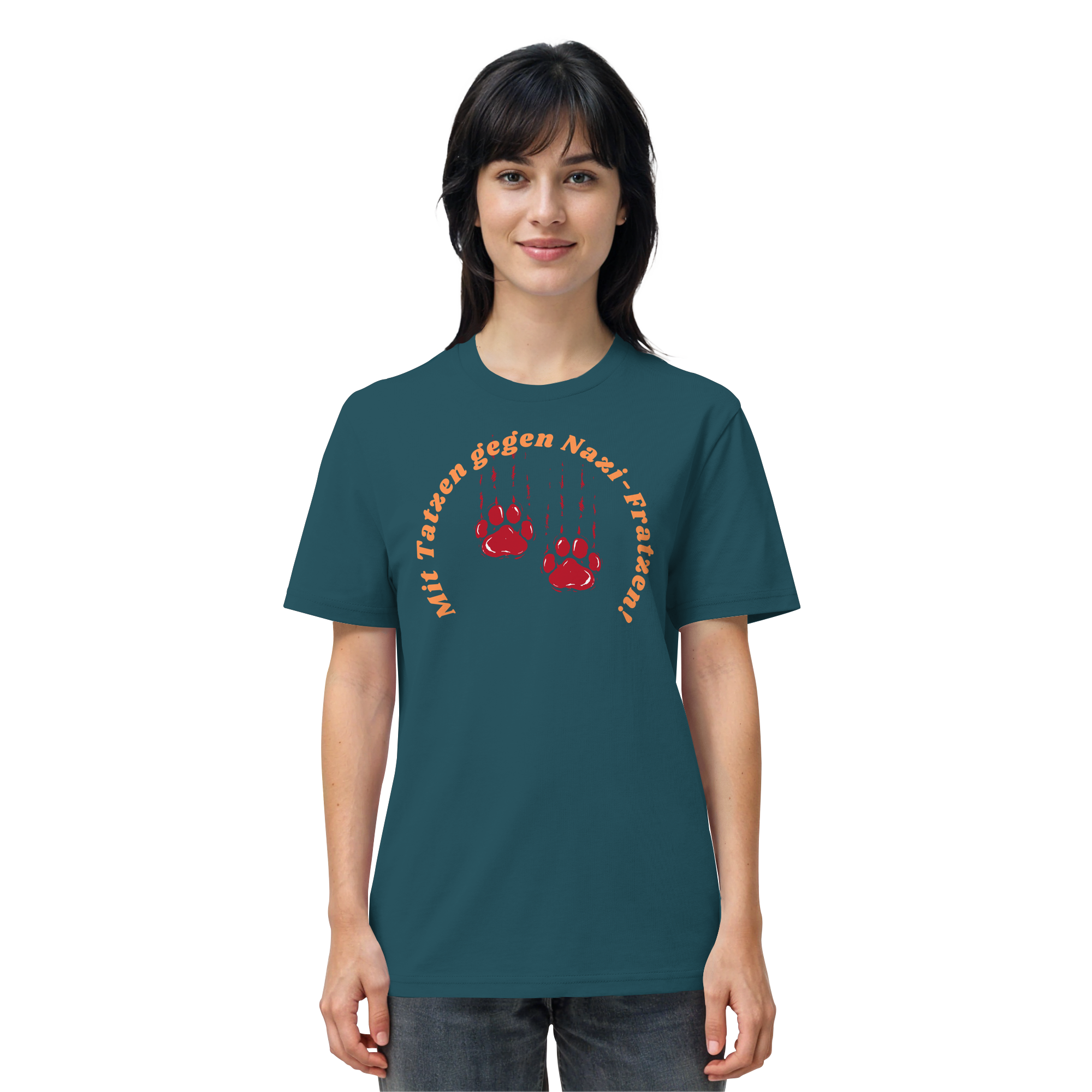 Mit Tatzen gegen Nazi Fratzen - Organic Shirt