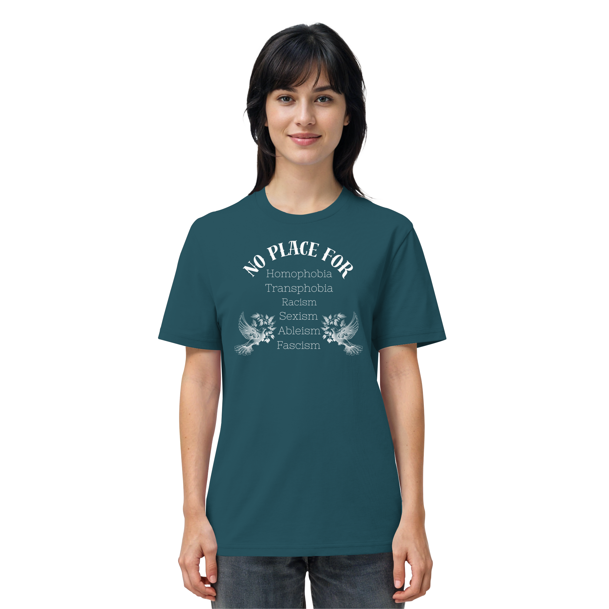 No Place For (weiße Schrift) - Organic Shirt