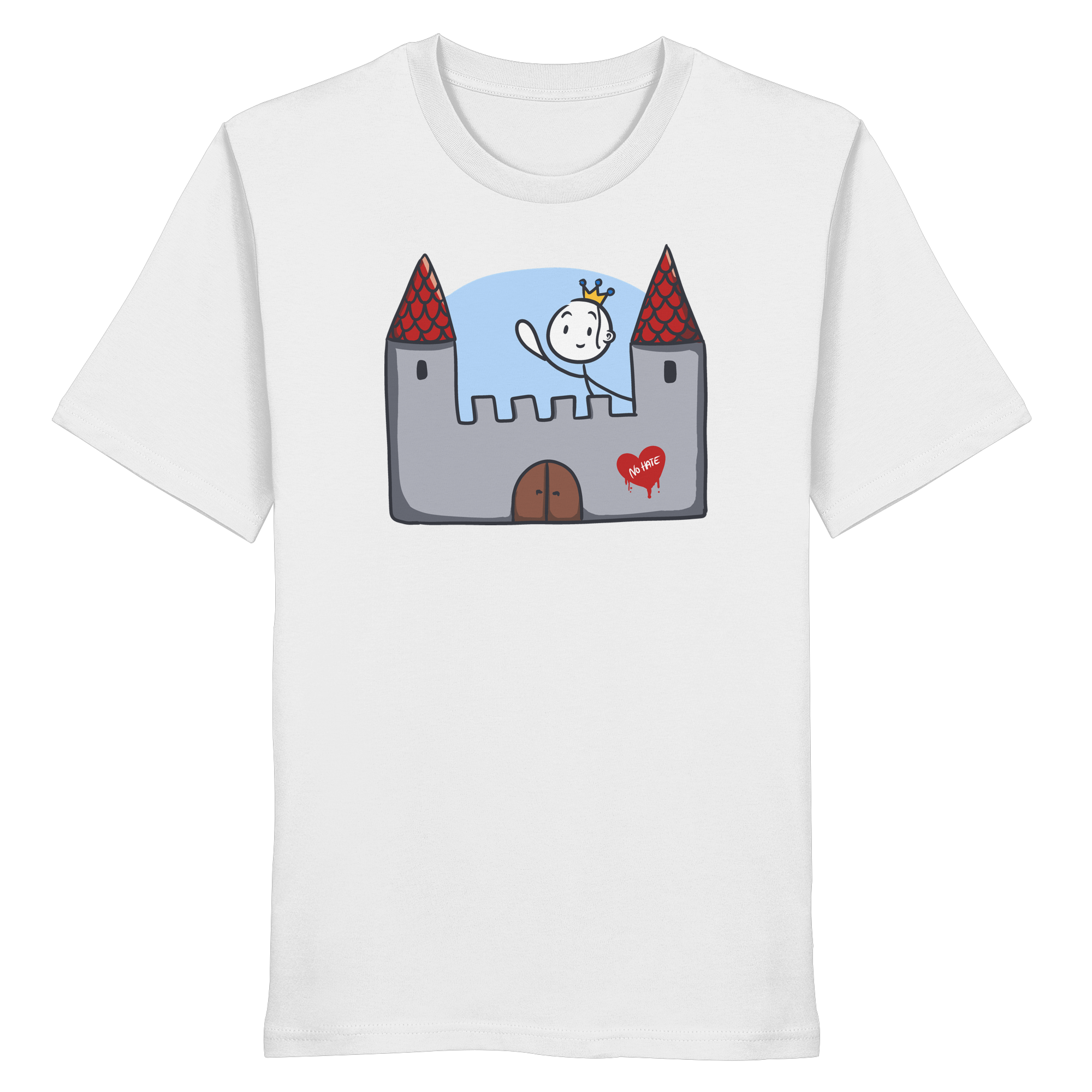 Seelenmännchen "Schloss Edition" Frontprint (hell) - Organic Shirt