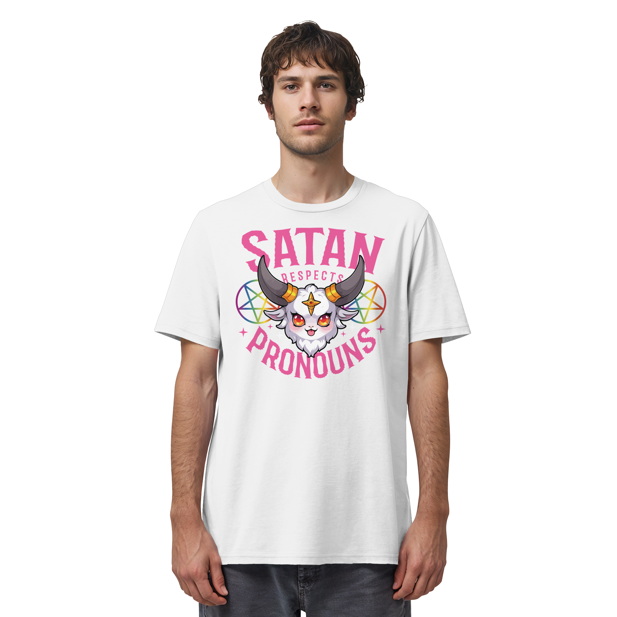 Satan Respects Pronouns - Organic Shirt