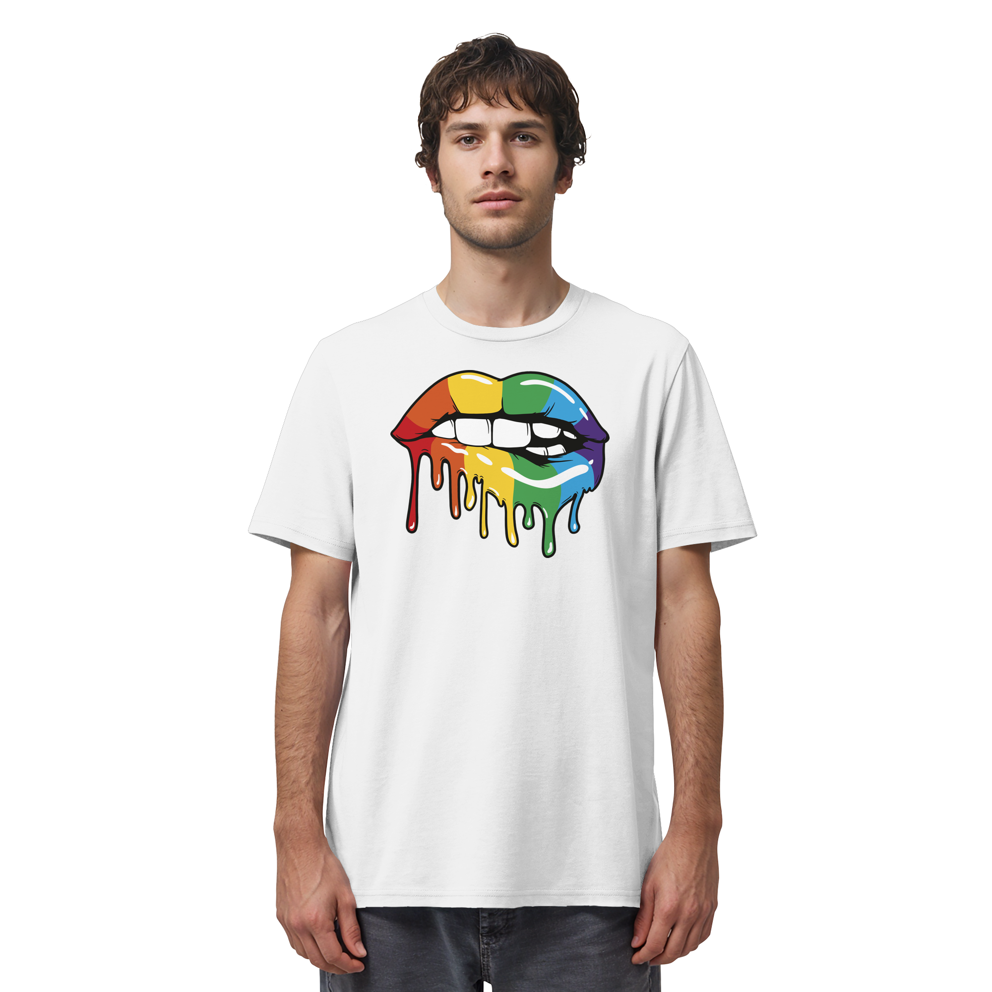Regenbogen Lippen - Organic Shirt