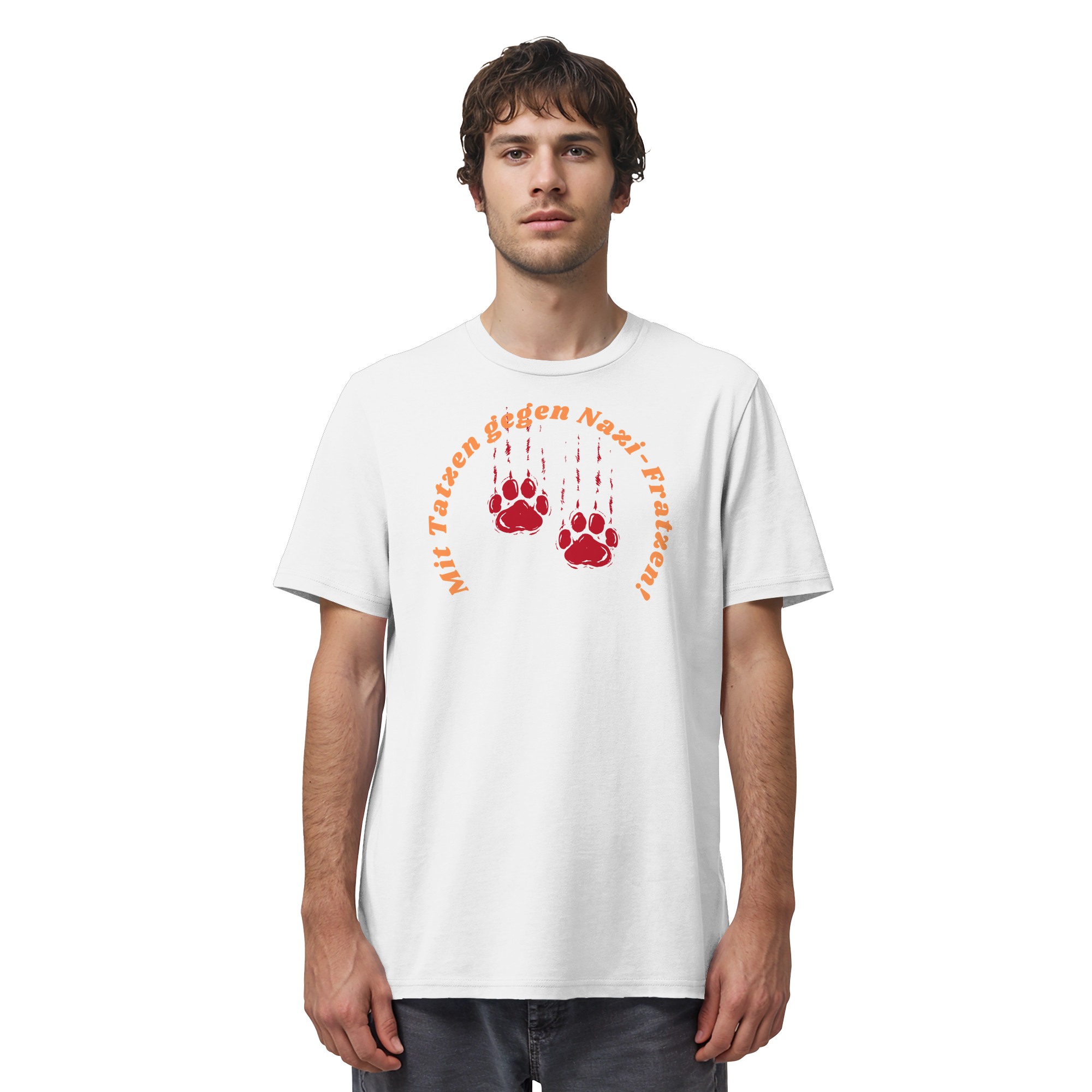 Mit Tatzen gegen Nazi Fratzen - Organic Shirt