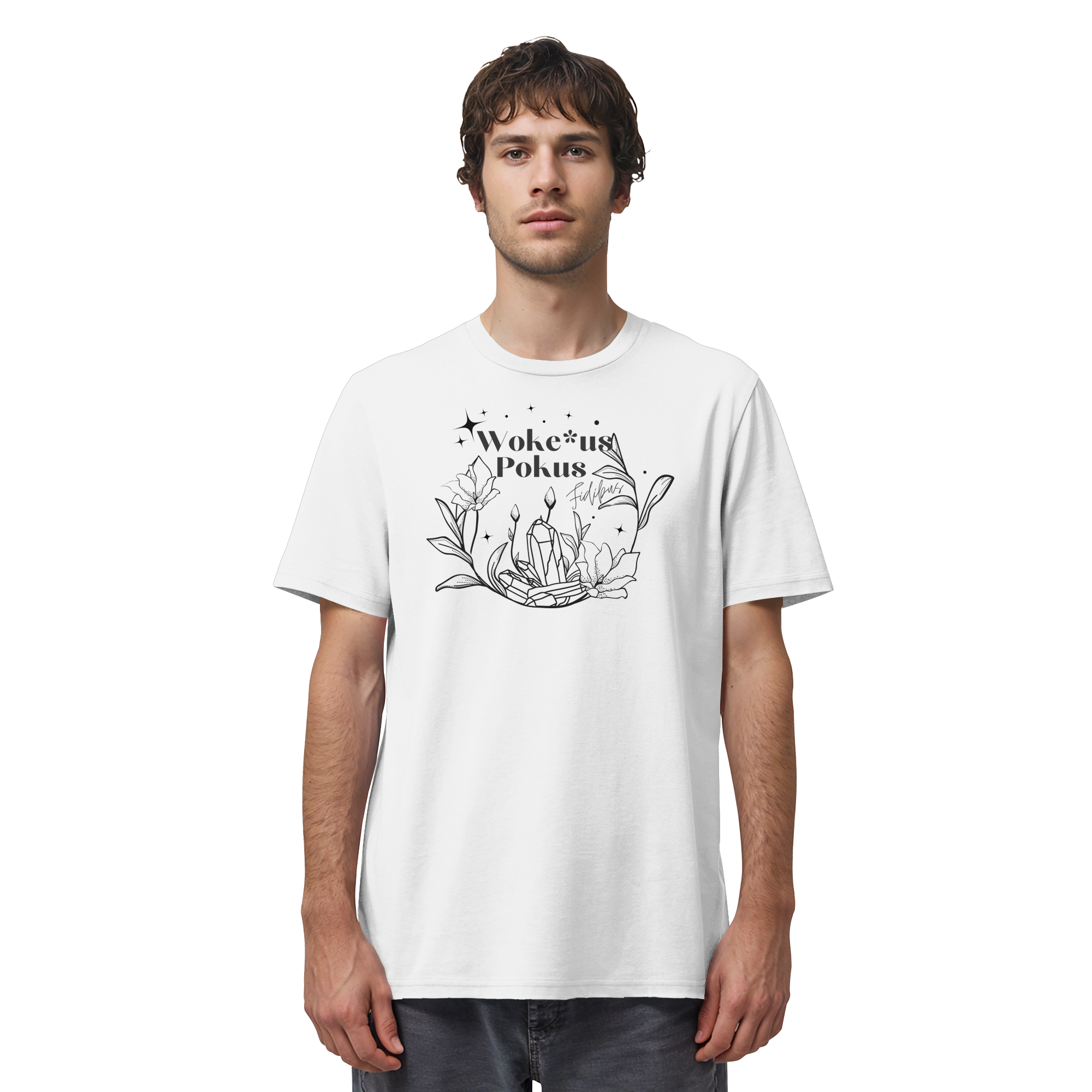 Woke*us Pokus (schwarze Schrift) - Organic Shirt
