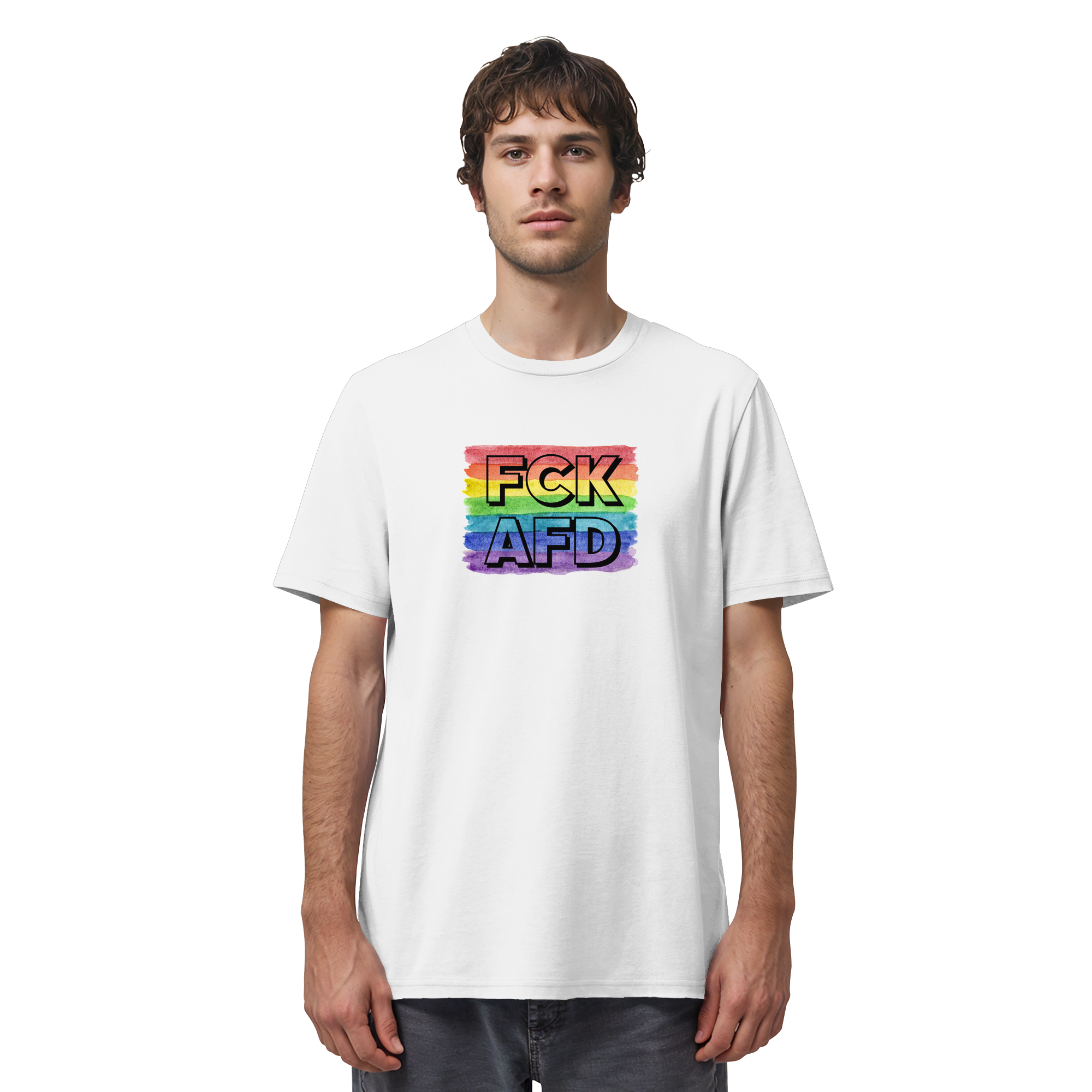 FCK AFD "Rainbow Resistance Edition" - Organic Shirt