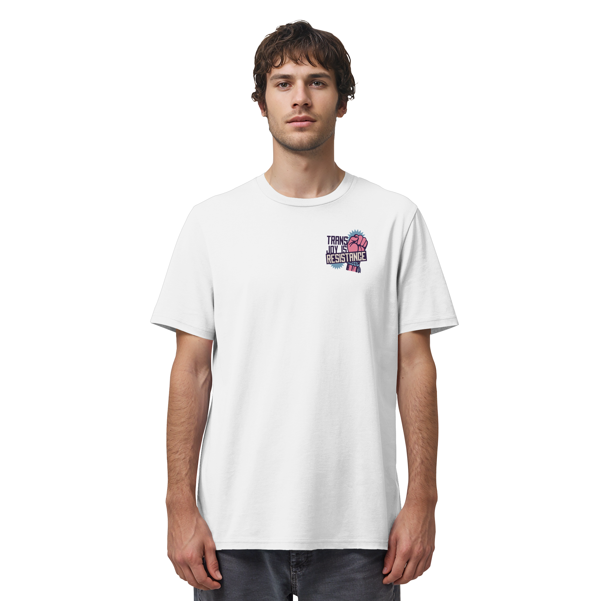 Trans Joy Is Resistance "Raised Fist Edition" - Organic Shirt
