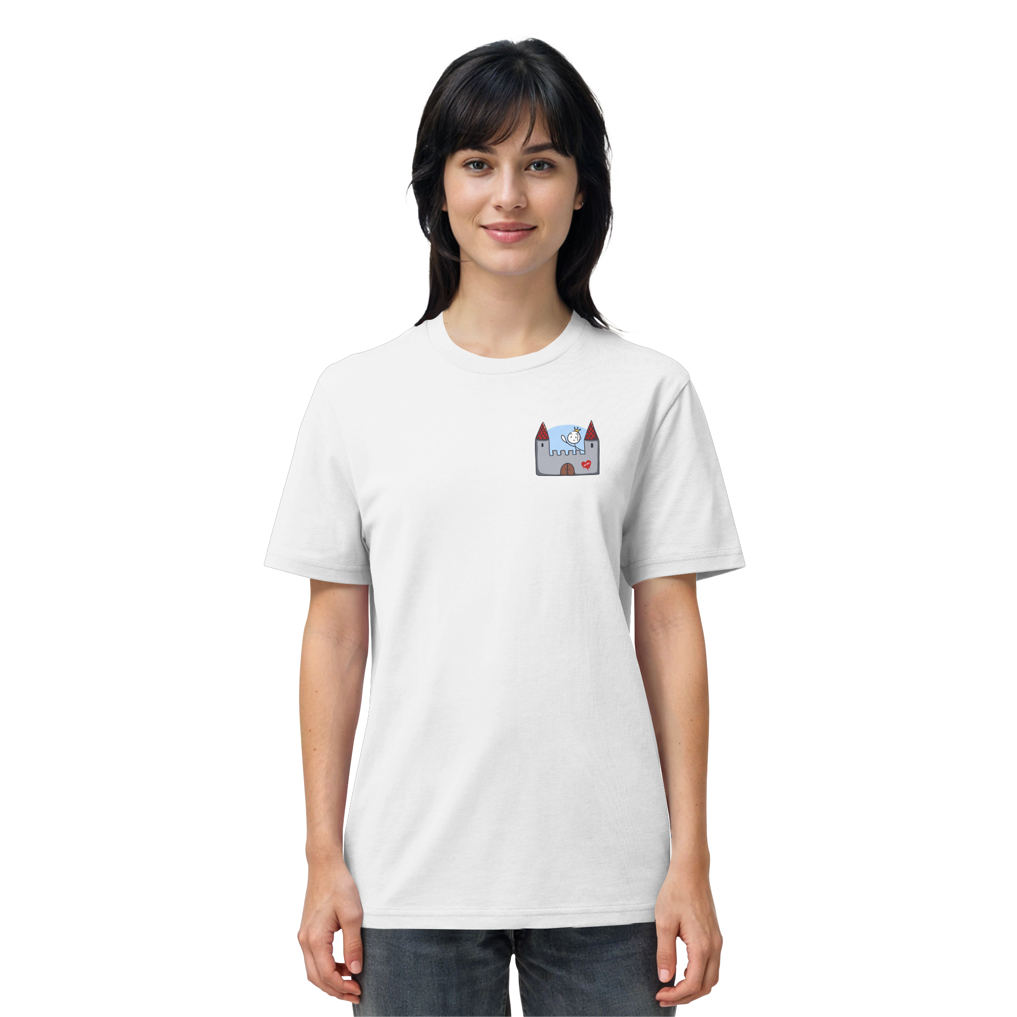 Seelenmännchen "Schloss Edition" Brustprint (hell) - Organic Shirt