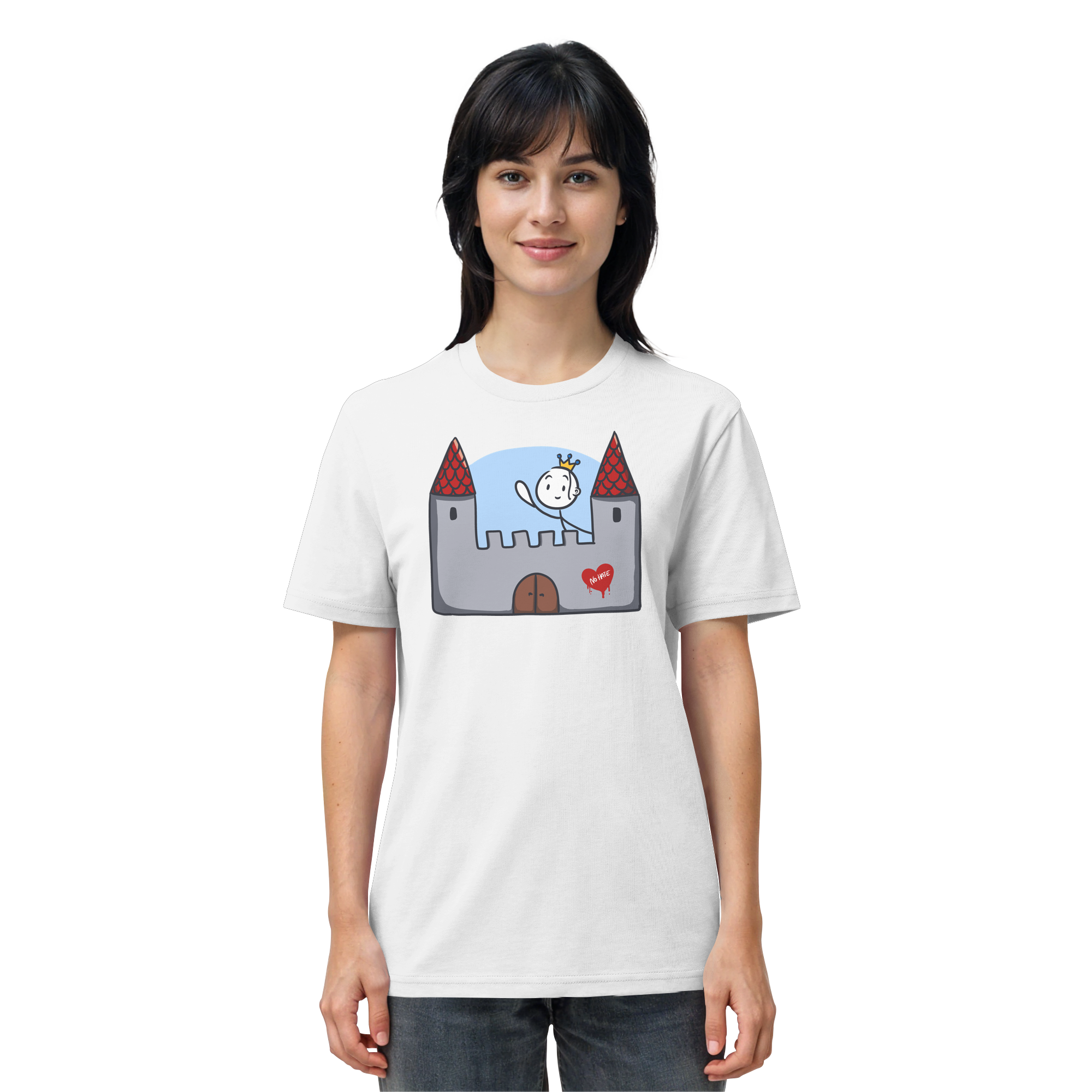 Seelenmännchen "Schloss Edition" Frontprint (hell) - Organic Shirt