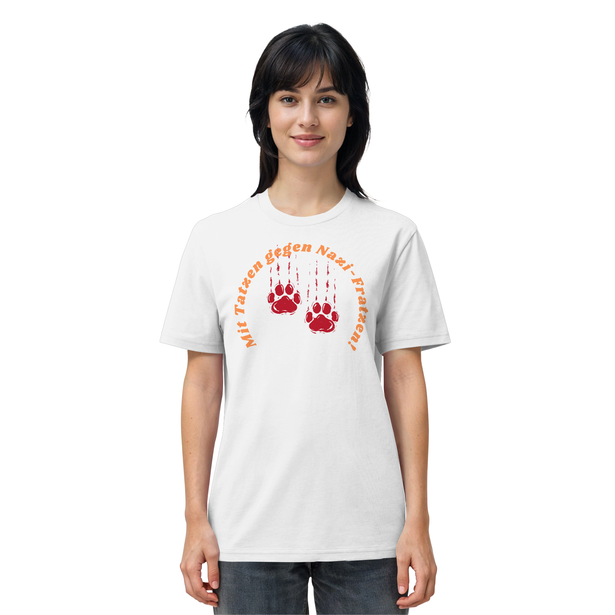 Mit Tatzen gegen Nazi Fratzen - Organic Shirt