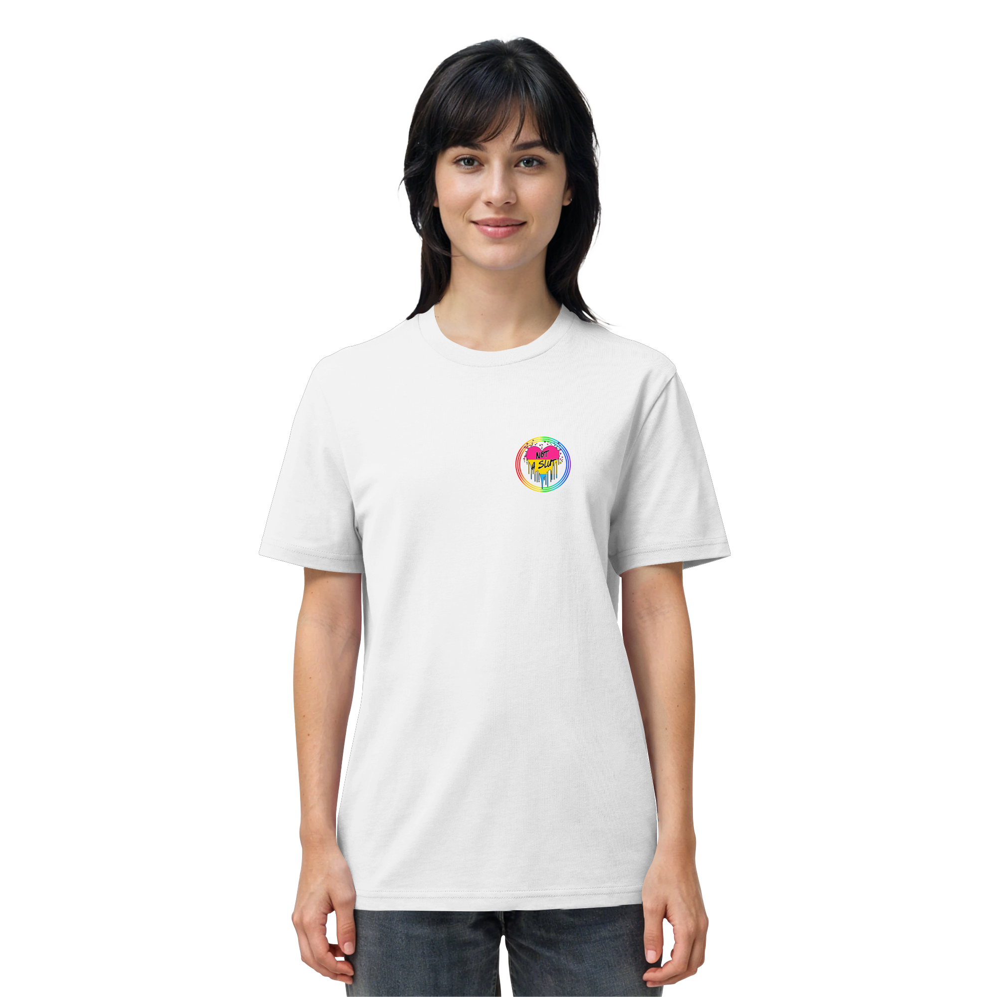 Pansexual Not a Slut "Regenbogenkreis Edition" - Organic Shirt