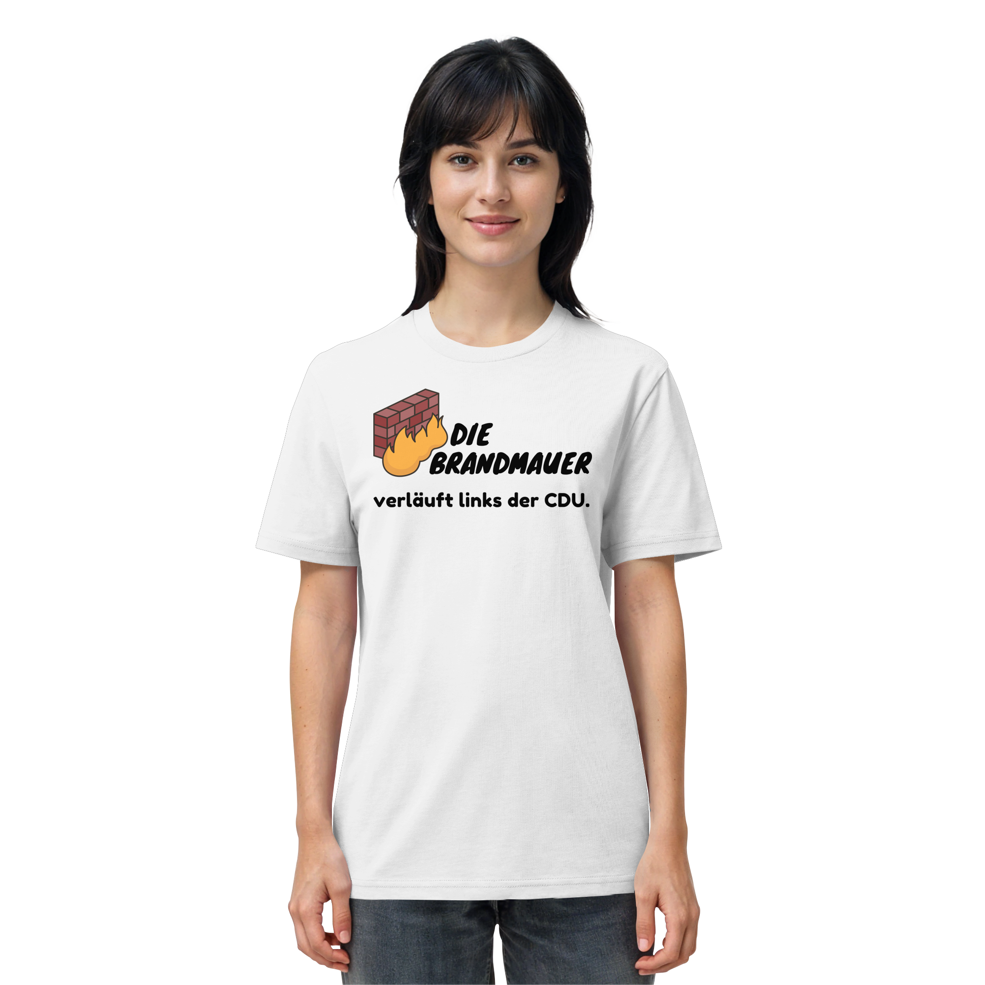 Brandmauer (schwarze Schrift) - Organic Shirt