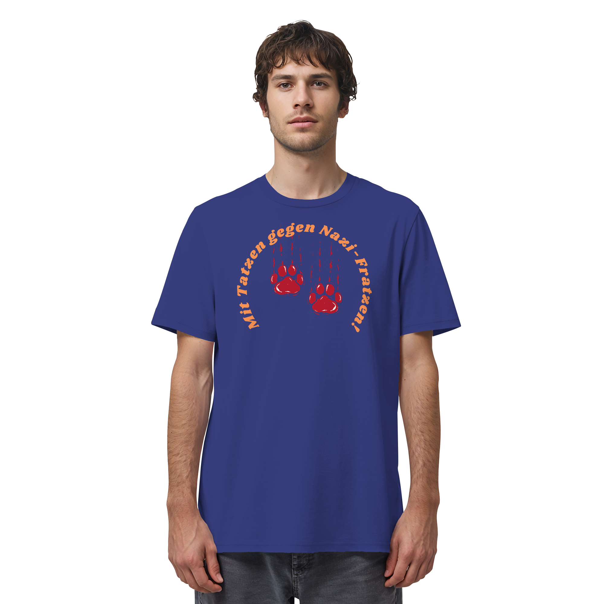 Mit Tatzen gegen Nazi Fratzen - Organic Shirt