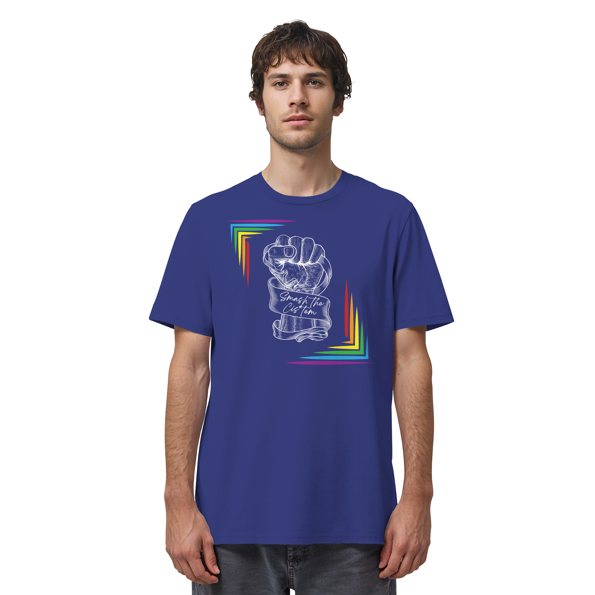 Smash The Cistem (weiße Schrift) - Organic Shirt