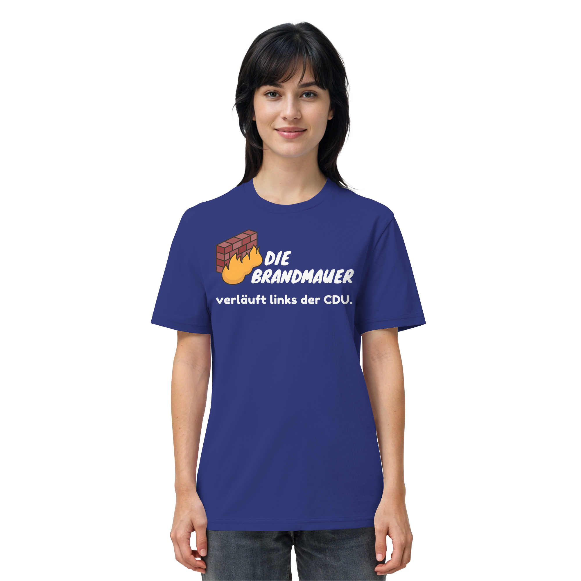 Brandmauer (weiße Schrift) - Organic Shirt