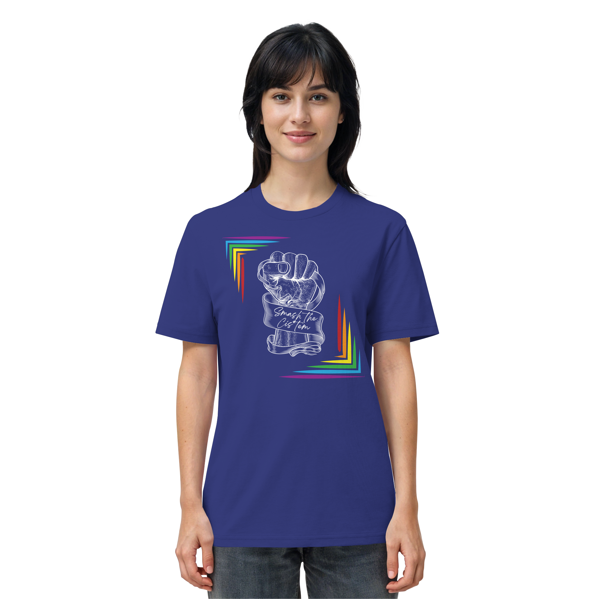 Smash The Cistem (weiße Schrift) - Organic Shirt