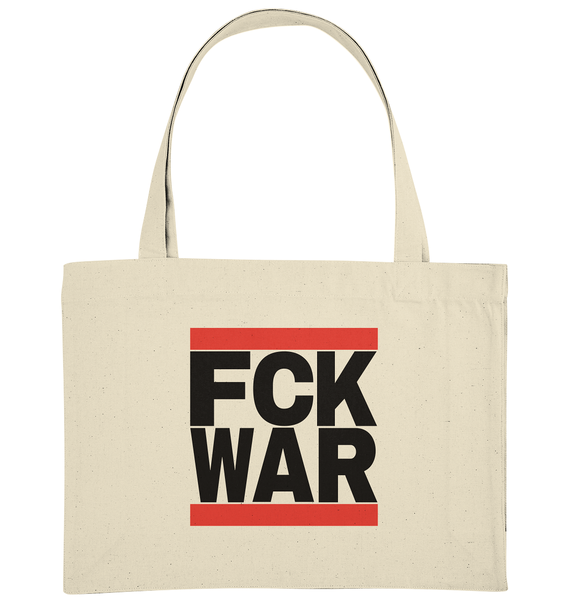 FCK WAR (schwarze Schrift) - Organic Shopping-Bag