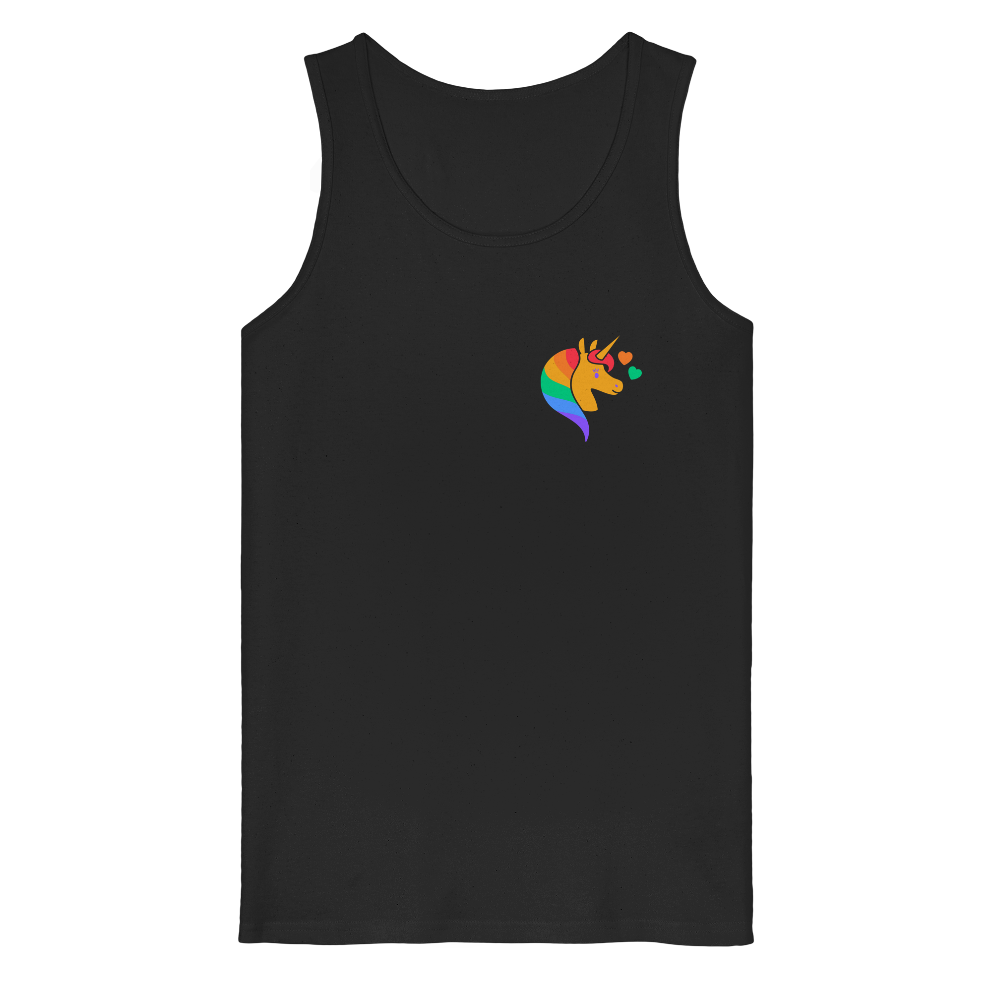 Regenbogen Einhorn mit Herzen - Organic Tank Top