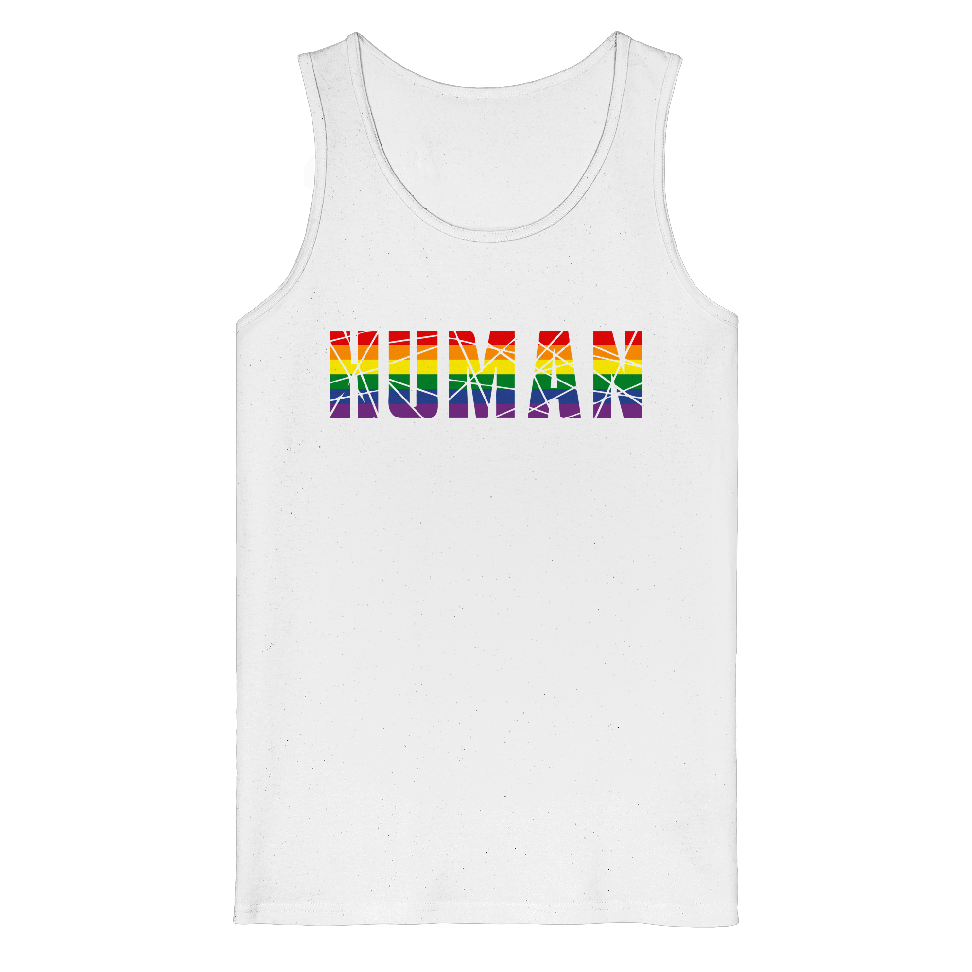 HUMAN in Regenbogen-Farben - Organic Tank Top