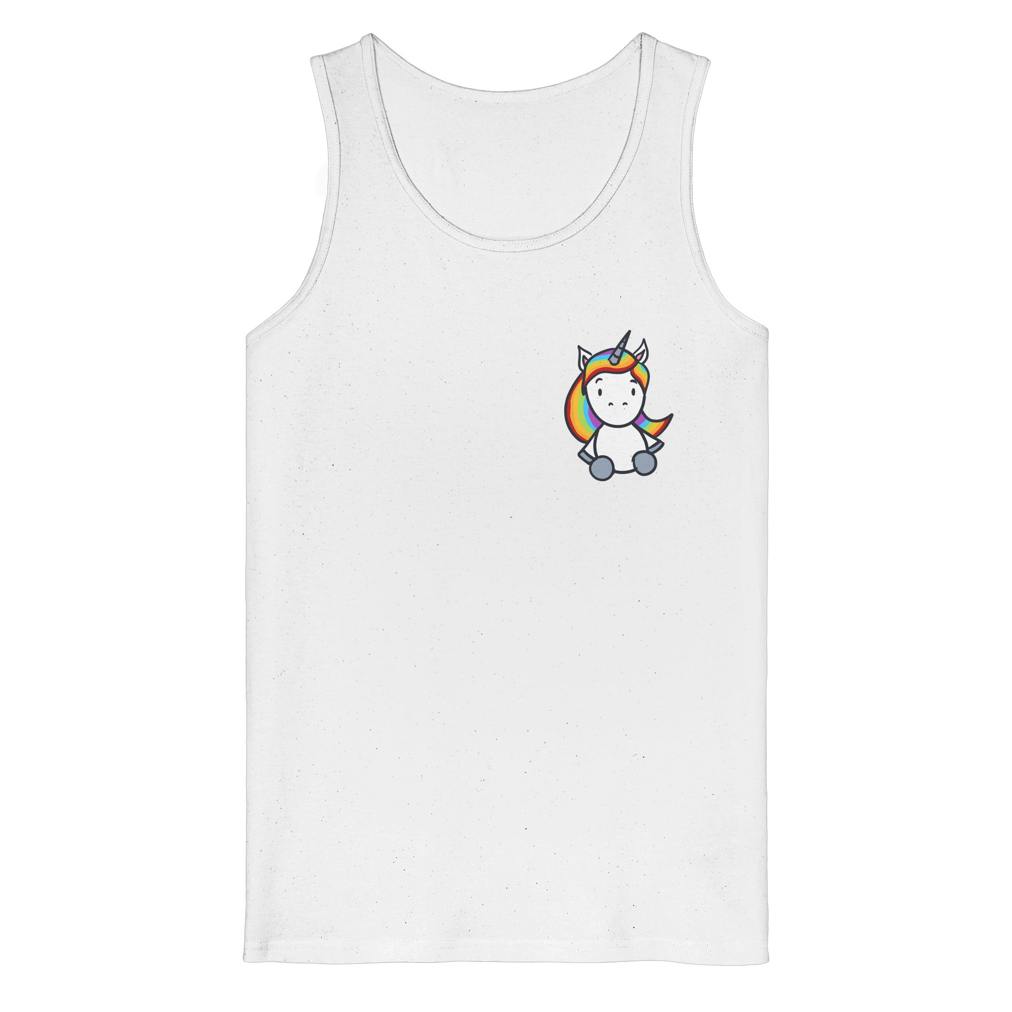 Schwarz Weiß wird Regenbogen Farben Backprint (hell) - Organic Tank Top