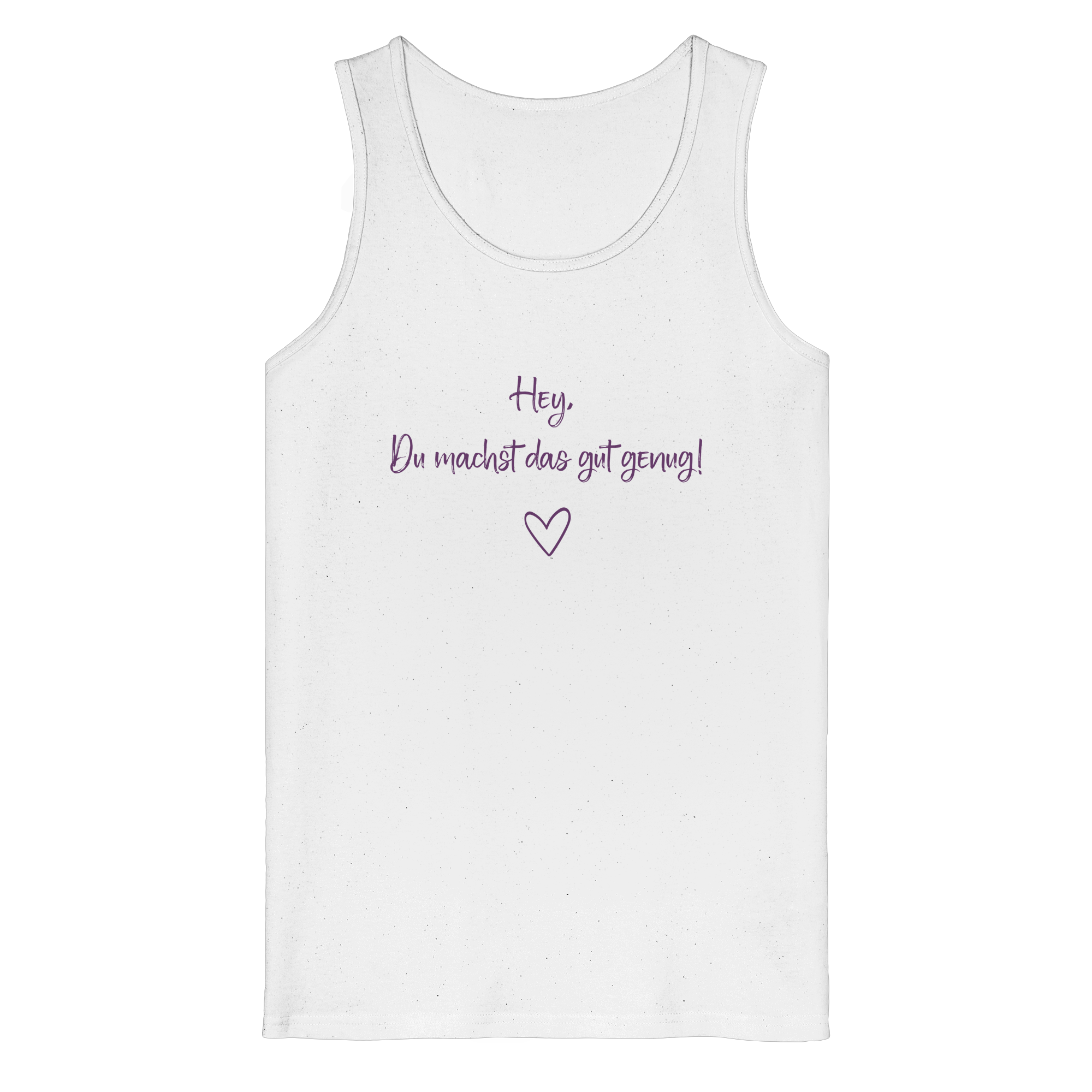 Hey, Du machst das gut genug! "Lila Herz Edition" - Organic Tank Top