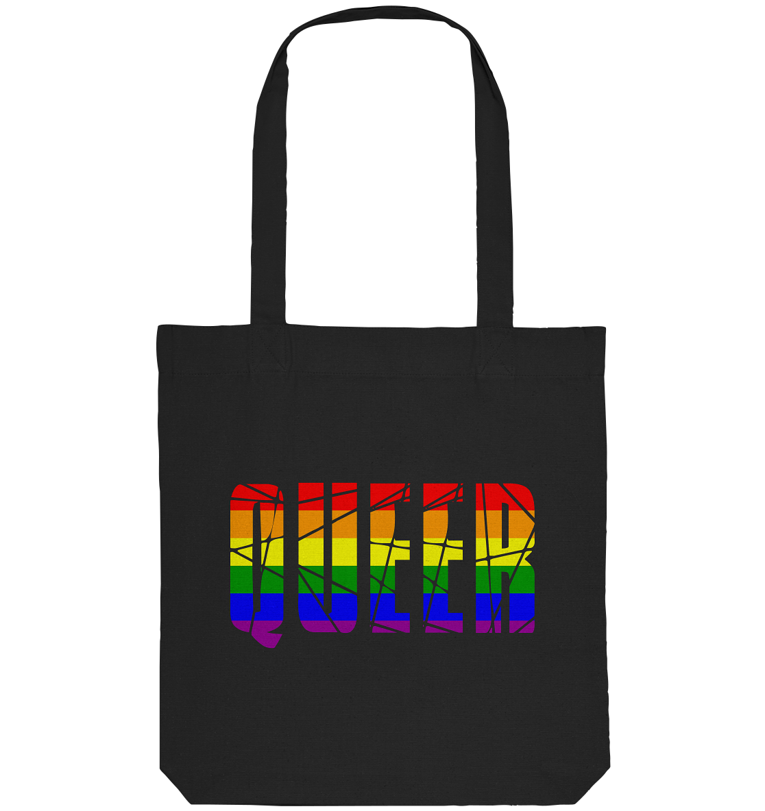 QUEER in Regenbogen Farben - Organic Tote-Bag