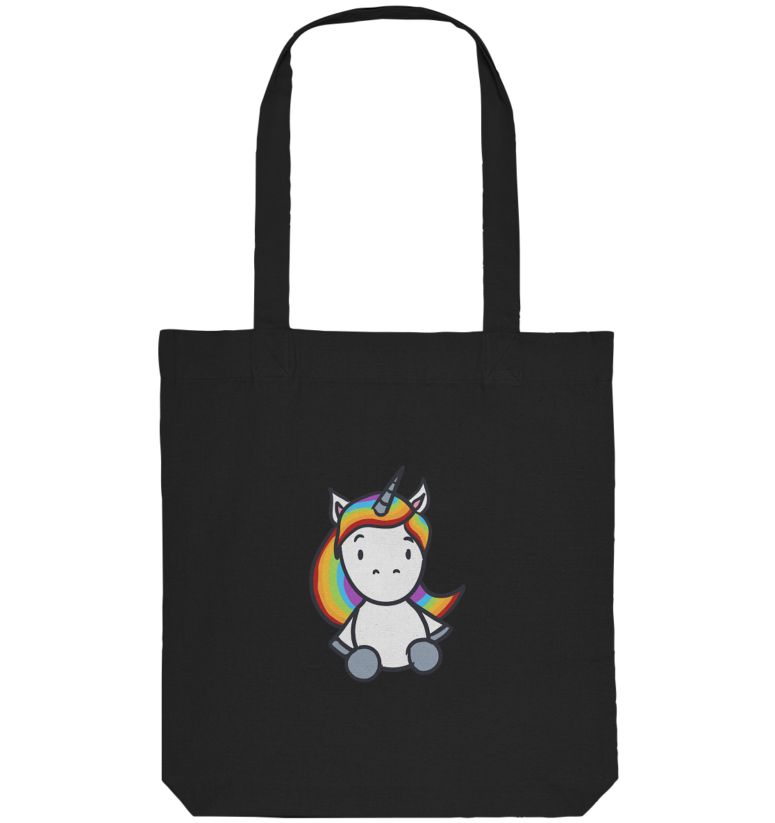 Einhorn mit Regenbogen Haaren - Organic Tote-Bag