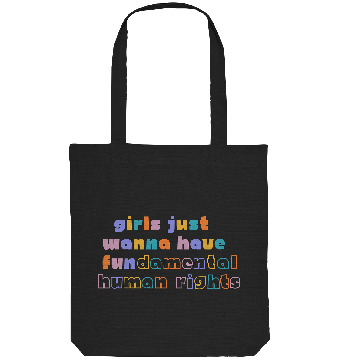 Girls just wanna have fundamental Human Rights - Organic Tote-Bag