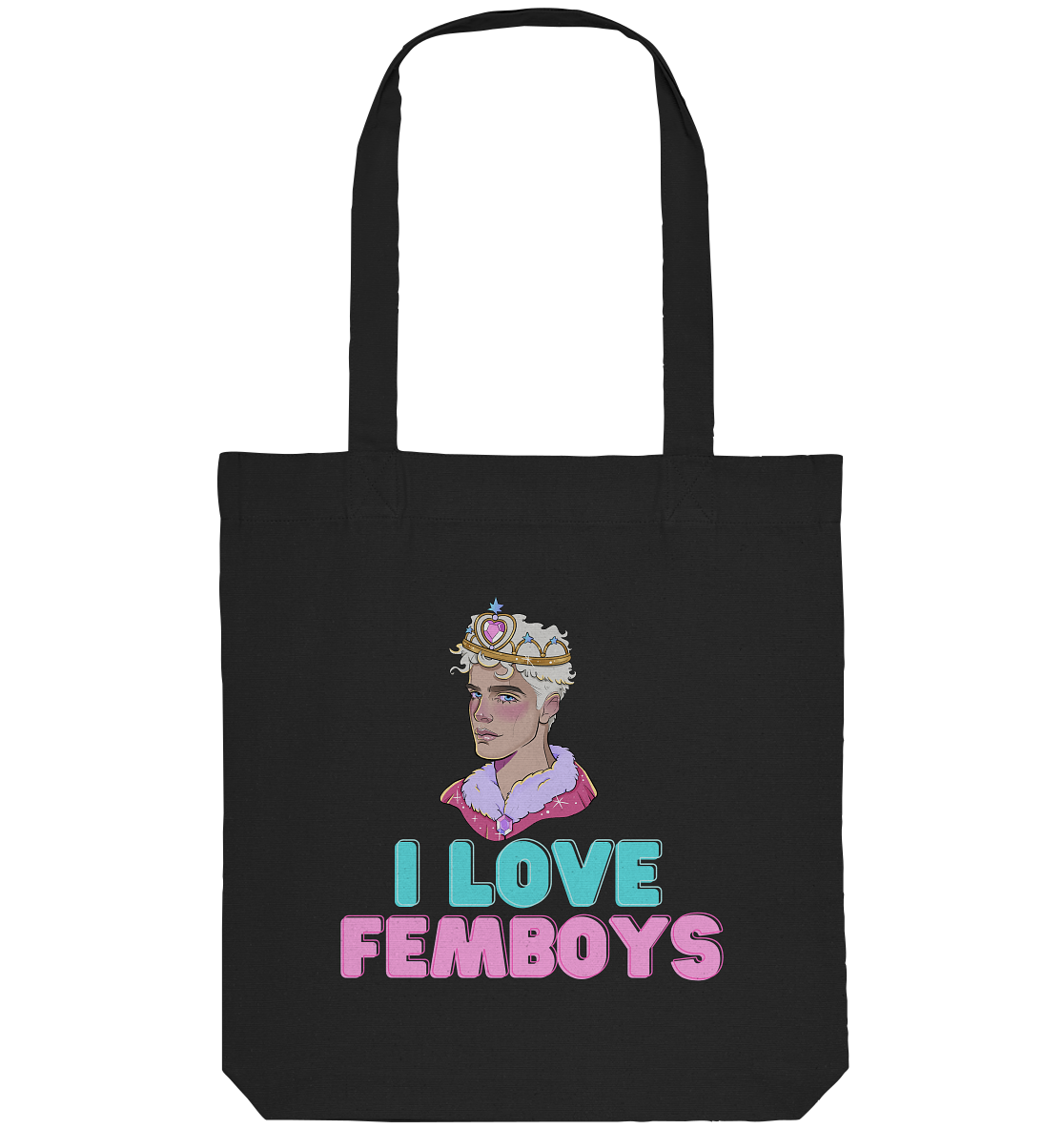 I Love Femboys "Royal Blush Edition" - Organic Tote-Bag