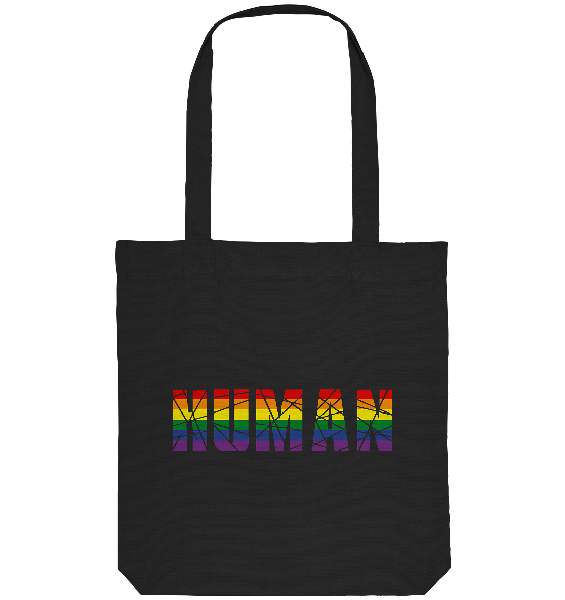 HUMAN in Regenbogen-Farben - Organic Tote-Bag