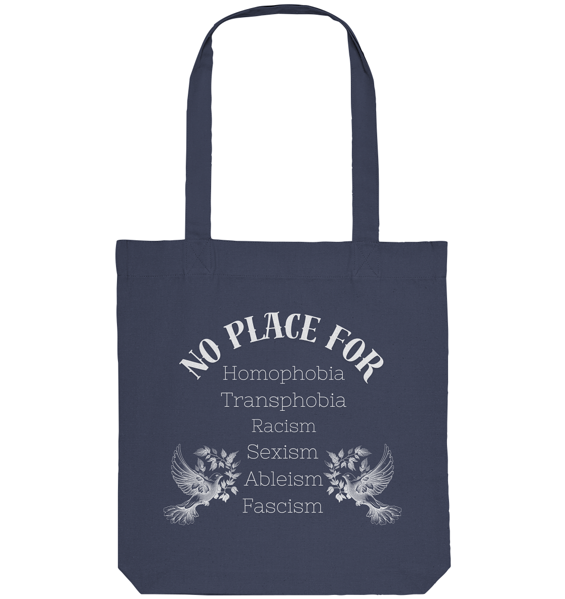 No Place For (weiße Schrift) - Organic Tote-Bag