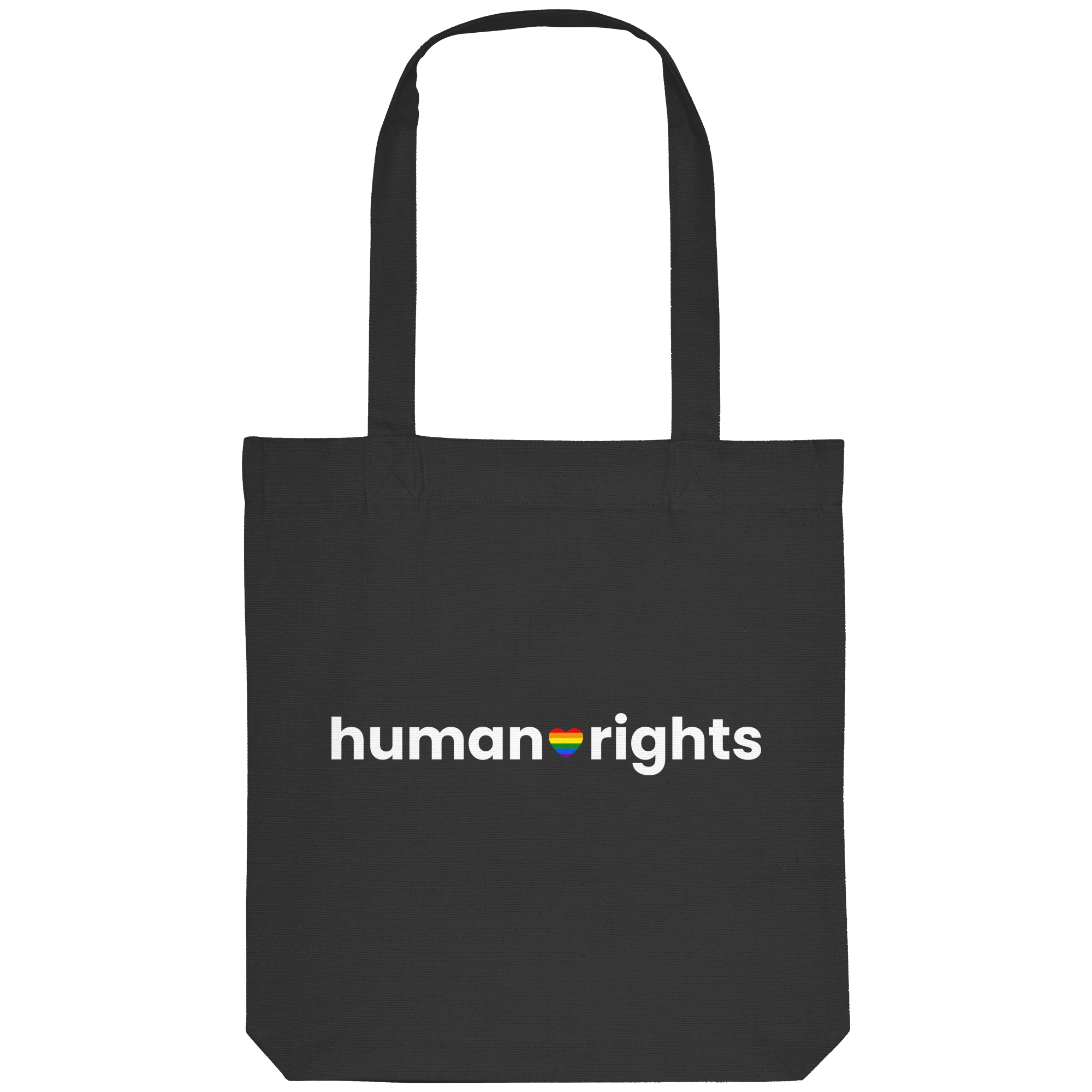 human Rights "Rainbow Heart Edition" - Organic Tote-Bag