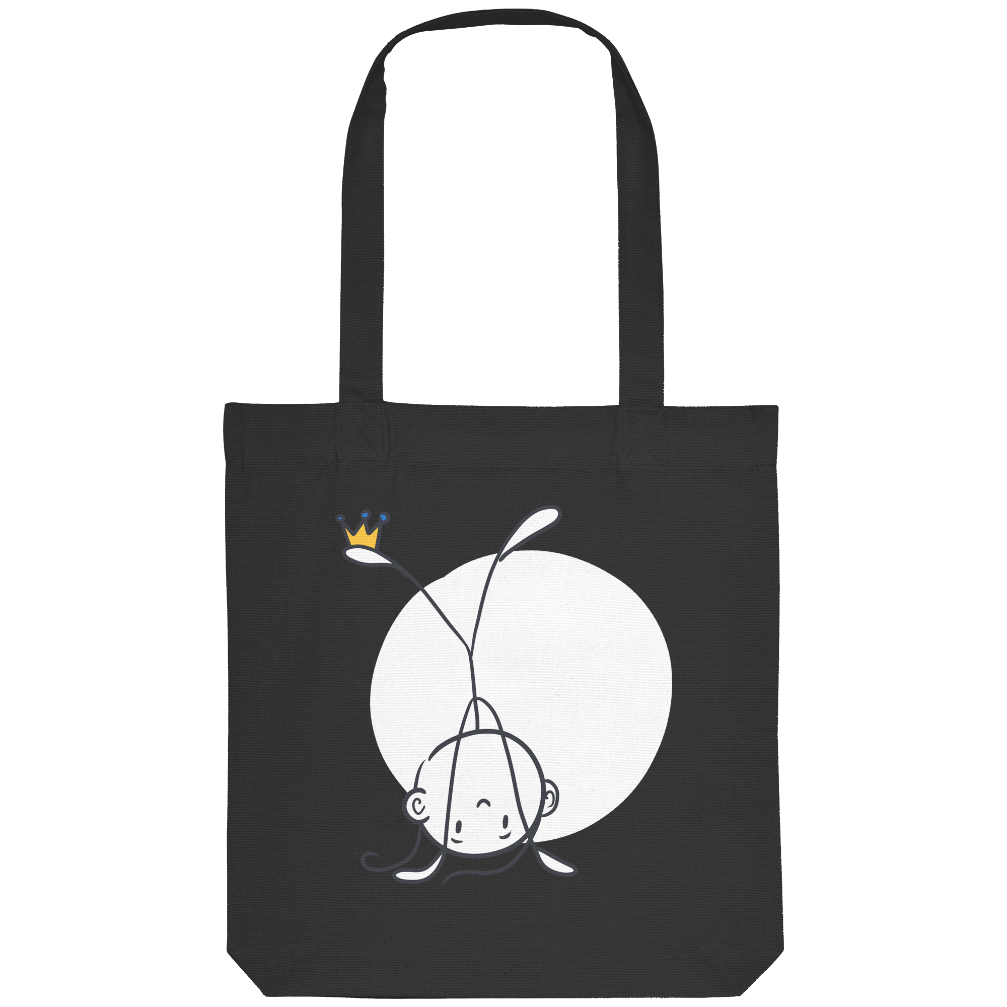 Seelenmännchen "Handstand Edition" Frontprint (dunkel) - Organic Tote-Bag