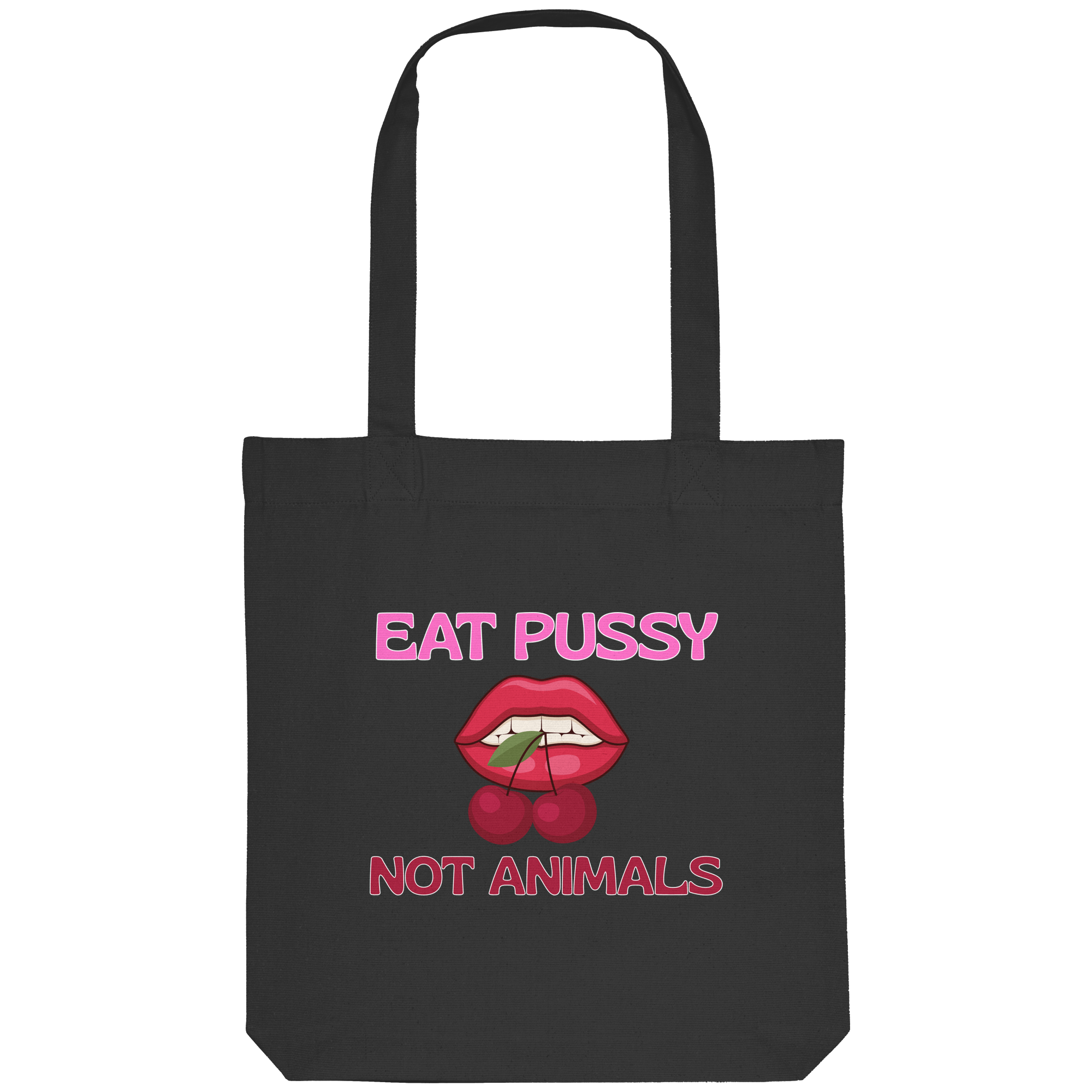 Eat Pussy Not Animals "Cherry Bite Edition" - Organic Tote-Bag
