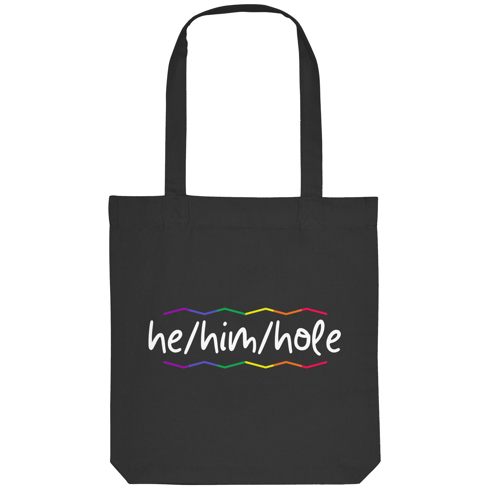 he/him/hole "Pride Waves Edition" - Organic Tote-Bag