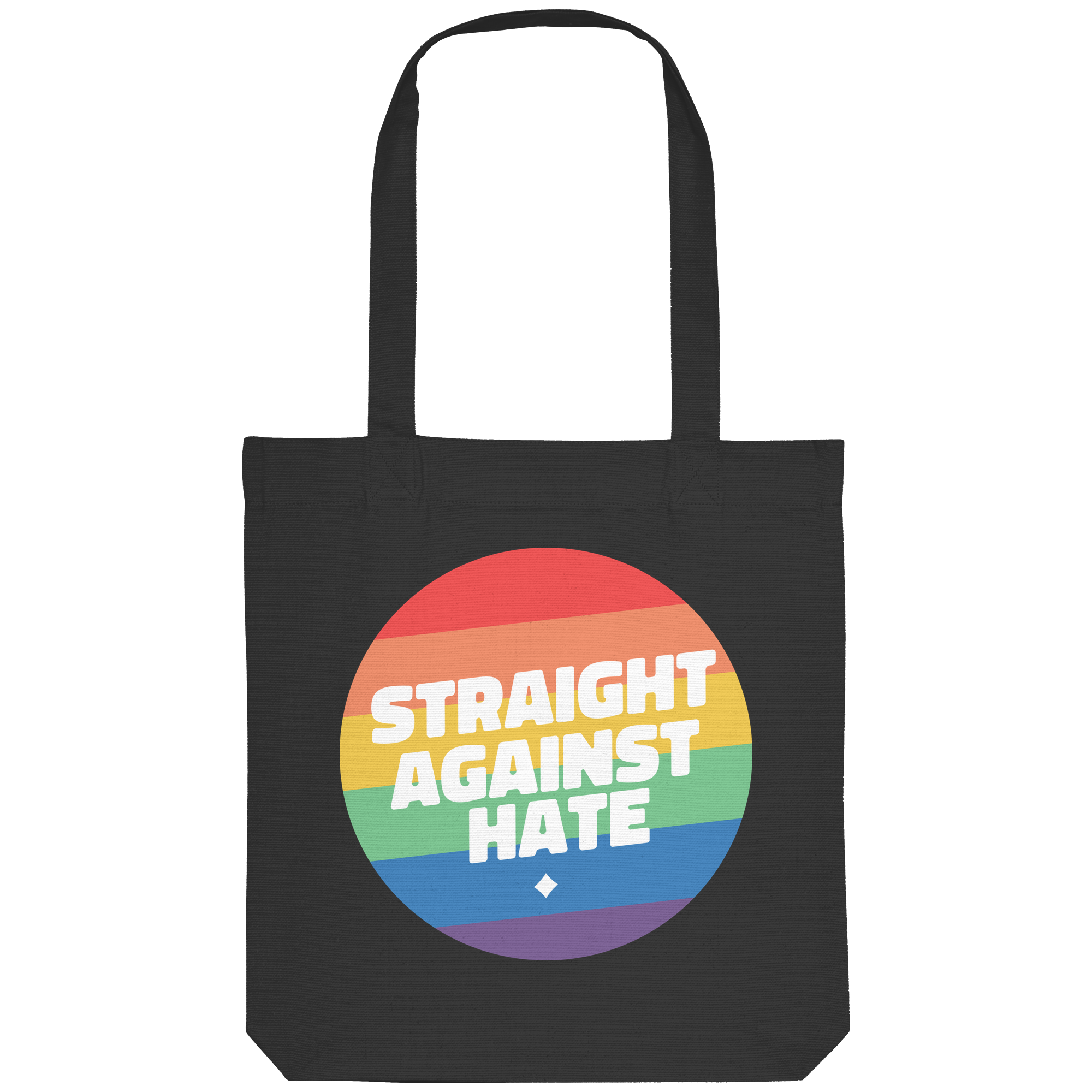 Straight Against Hate Badge - Organic Tote-Bag
