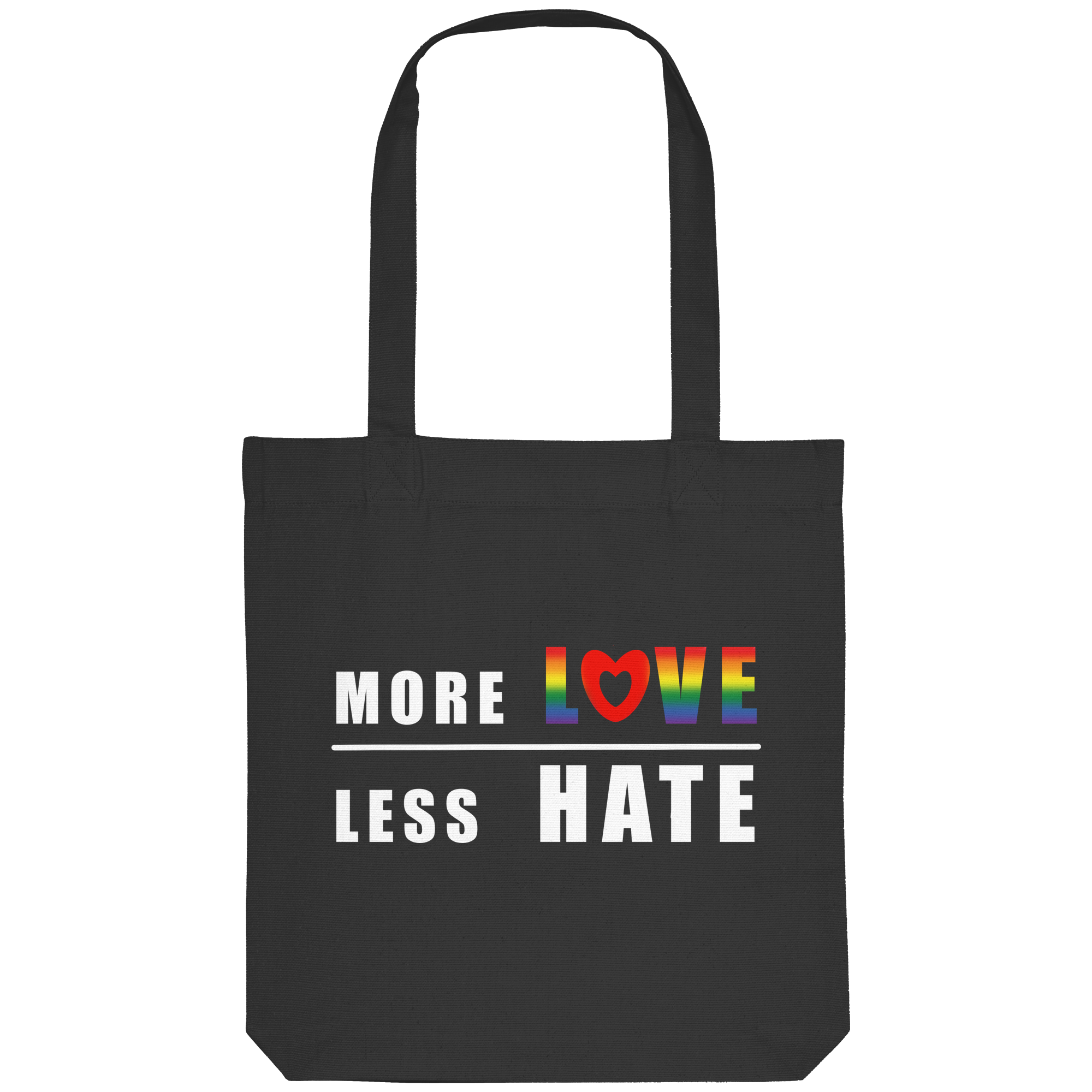 More Love Less Hate "Rainbow Edition" - Organic Tote-Bag