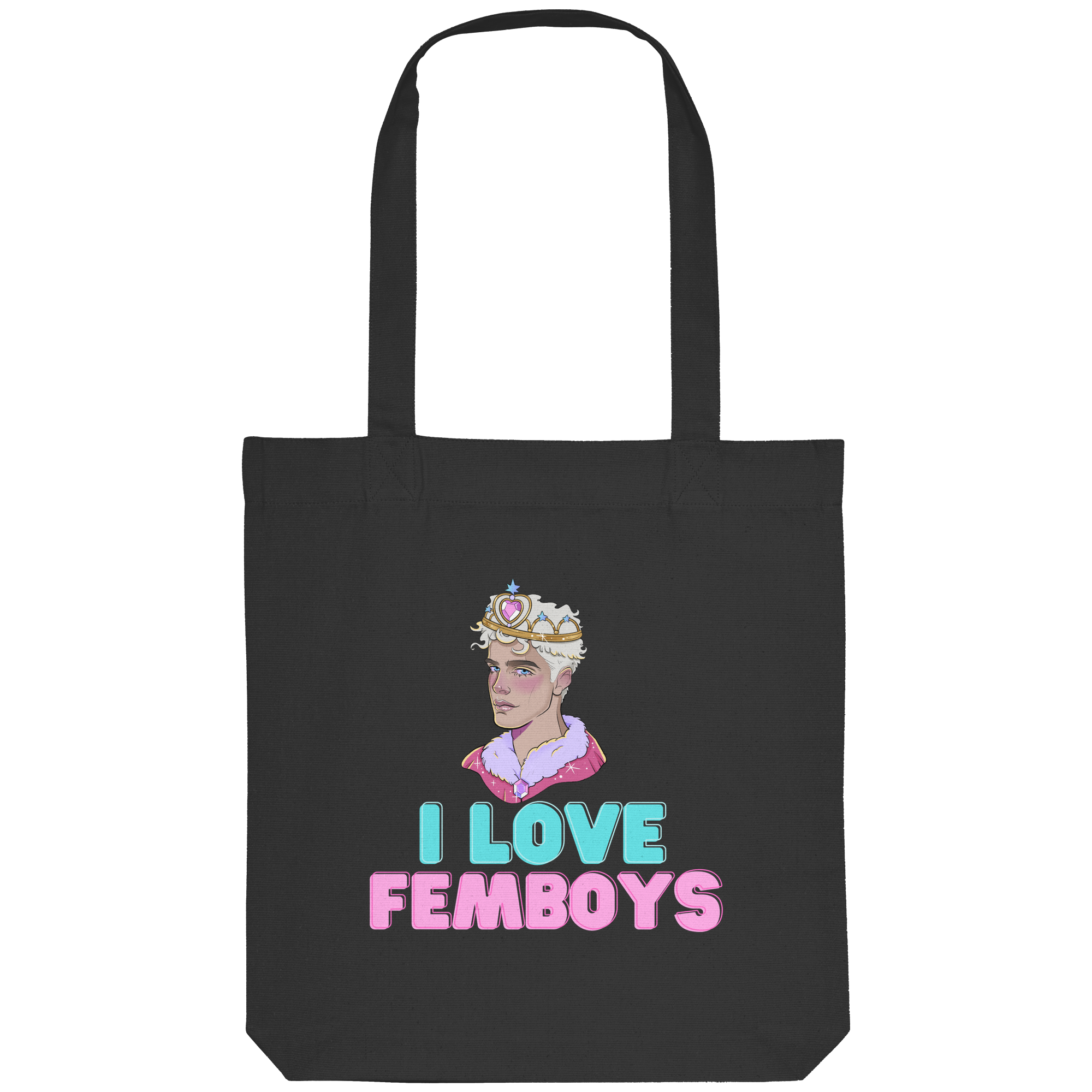 I Love Femboys "Royal Blush Edition" - Organic Tote-Bag