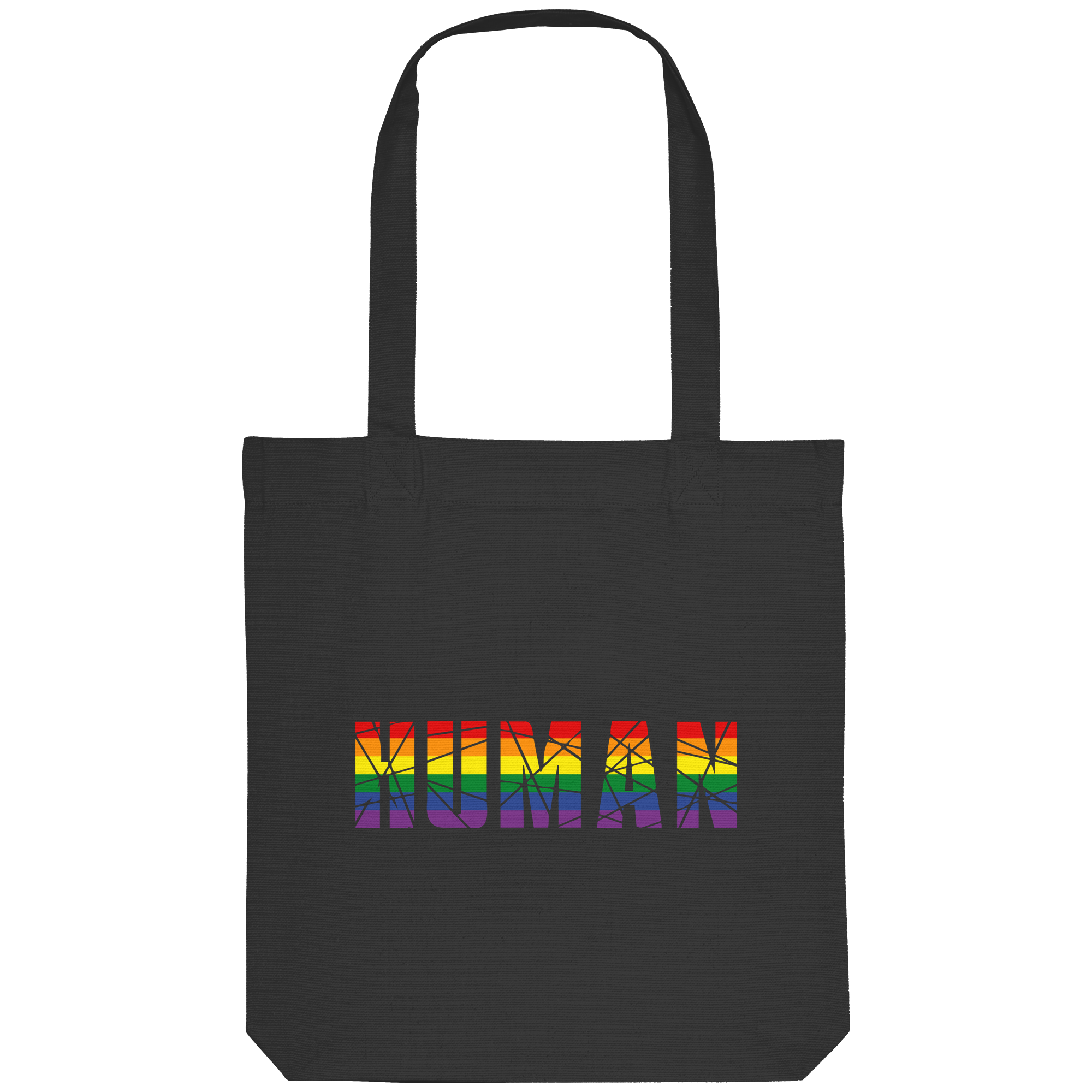 HUMAN in Regenbogen Farben - Organic Tote-Bag