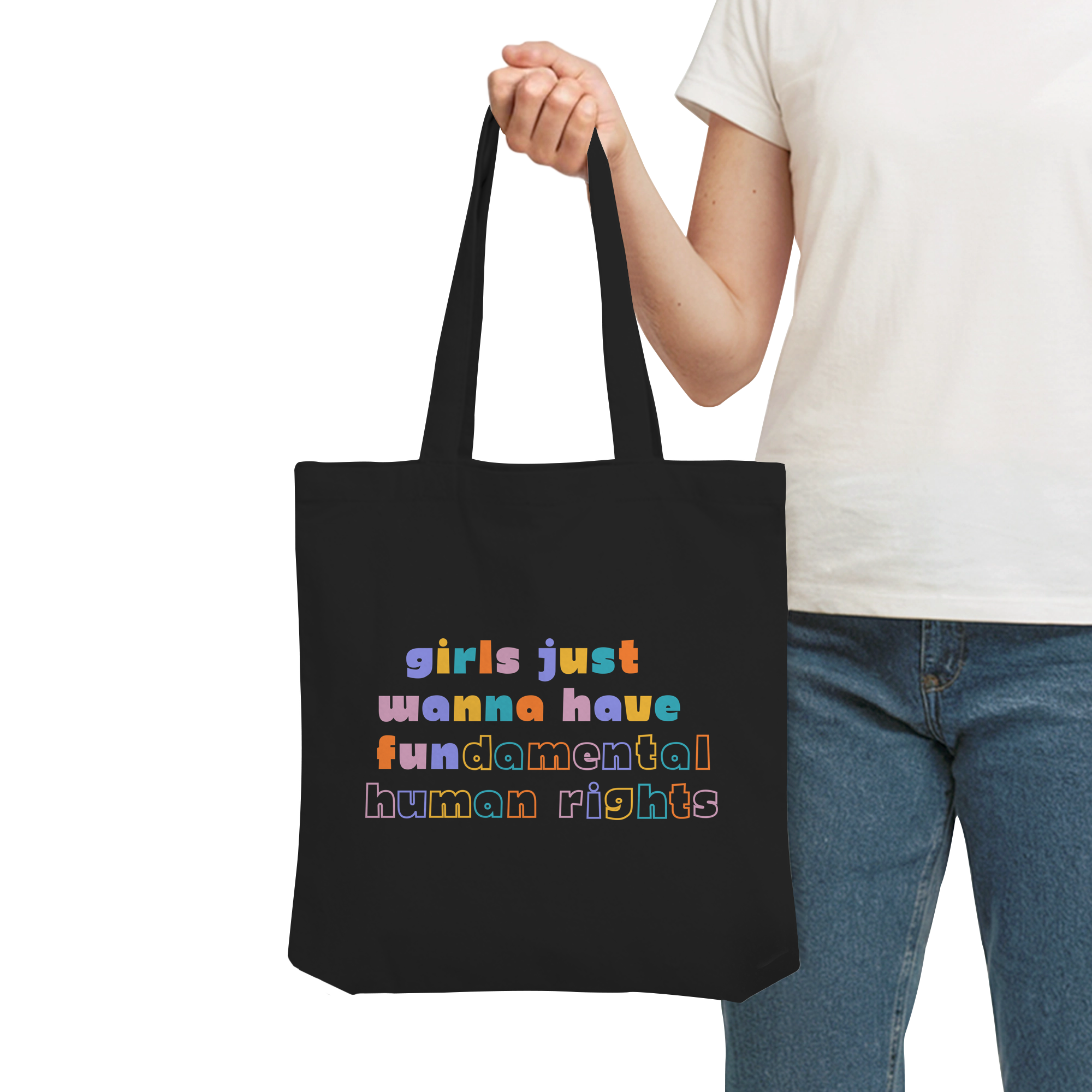 Girls just wanna have fundamental Human Rights - Organic Tote-Bag