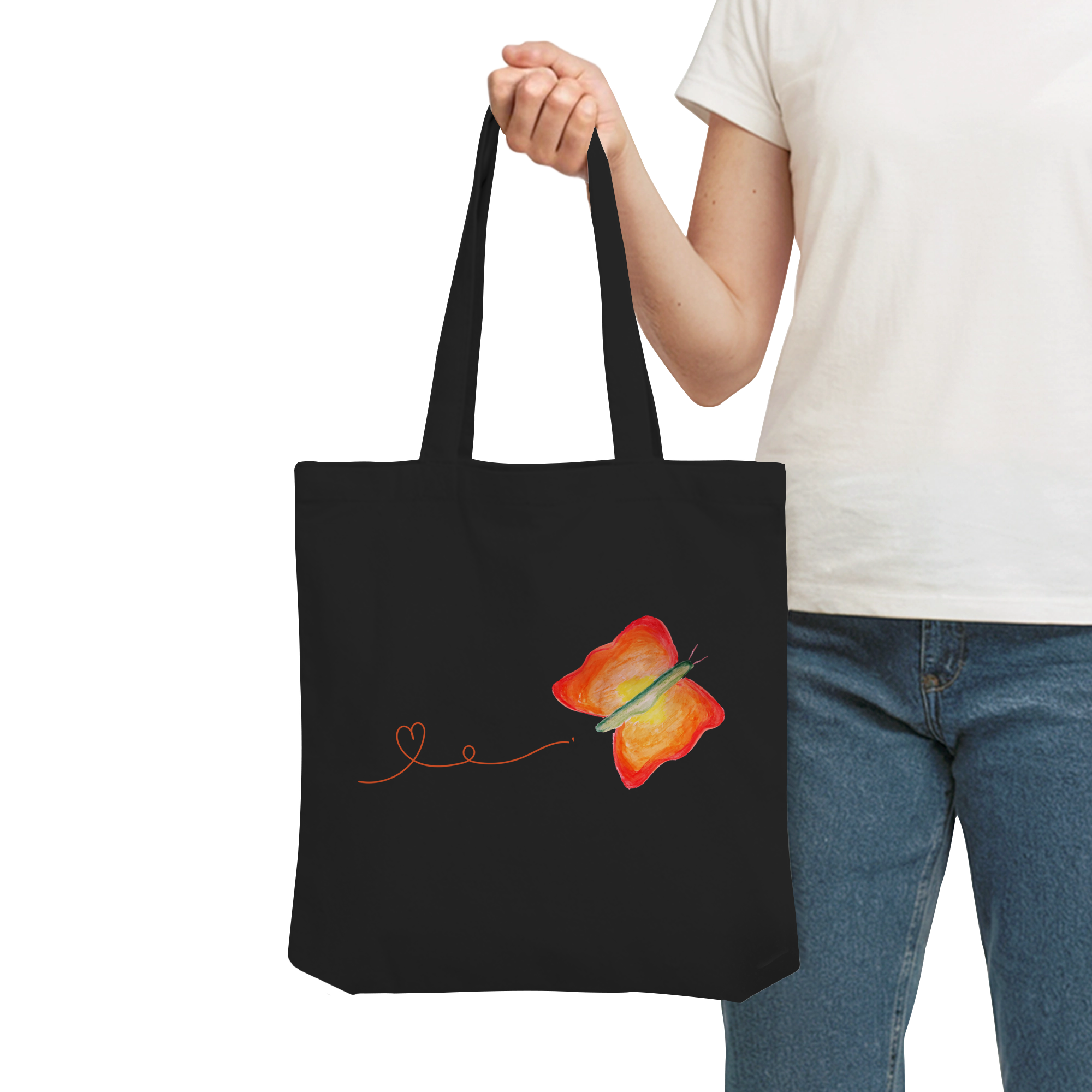 Schmetterline Jona "Herzspur Edition" - Organic Tote-Bag