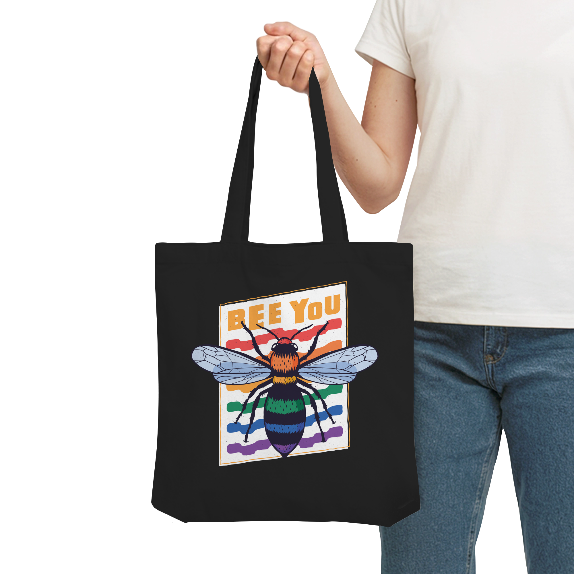 Bee You "Rainbow Edition" - Organic Tote-Bag