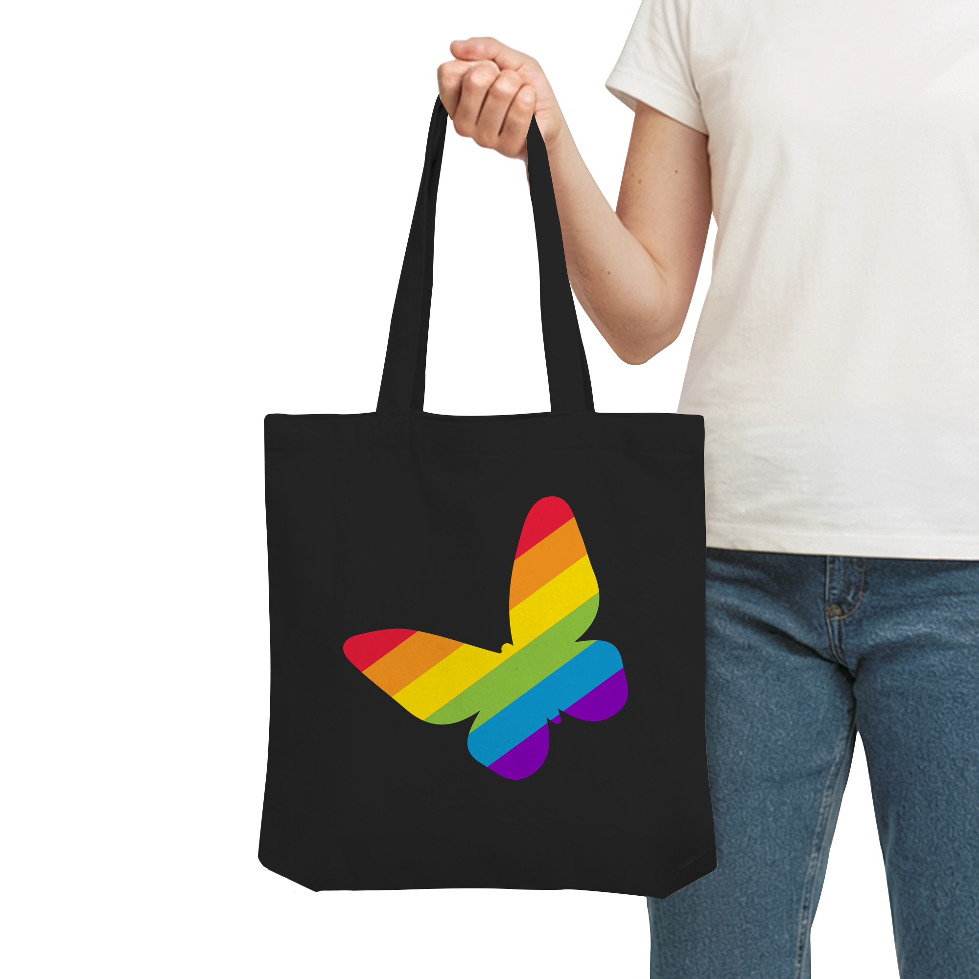Regenbogen Schmetterling - Organic Tote-Bag