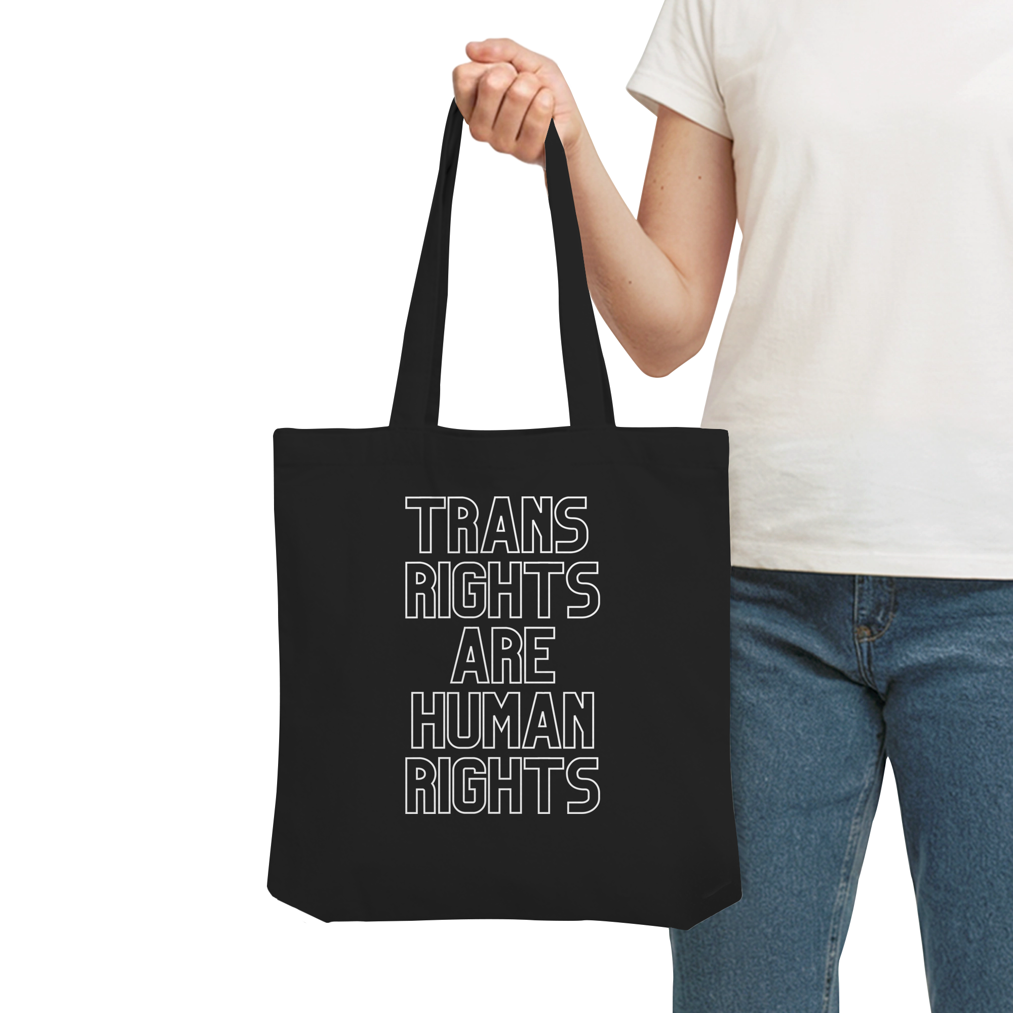 Trans Rights are Human Rights "Statement Edition" - Organic Tote-Bag