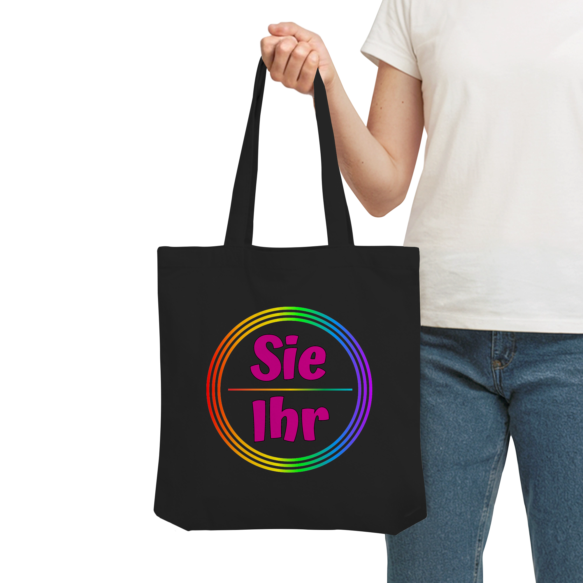 Sie/Ihr Pronomen Regenbogenkreis - Organic Tote-Bag